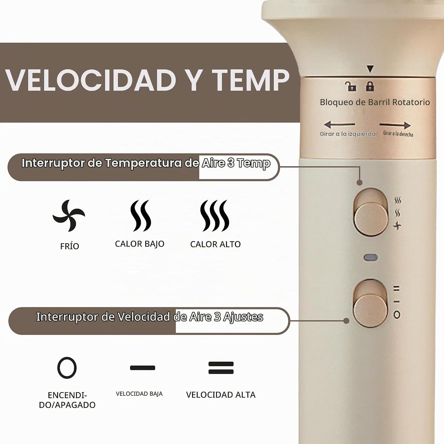 MAVIÉ Multiestilizador de aire caliente 6 en 1 con funda, secador d...