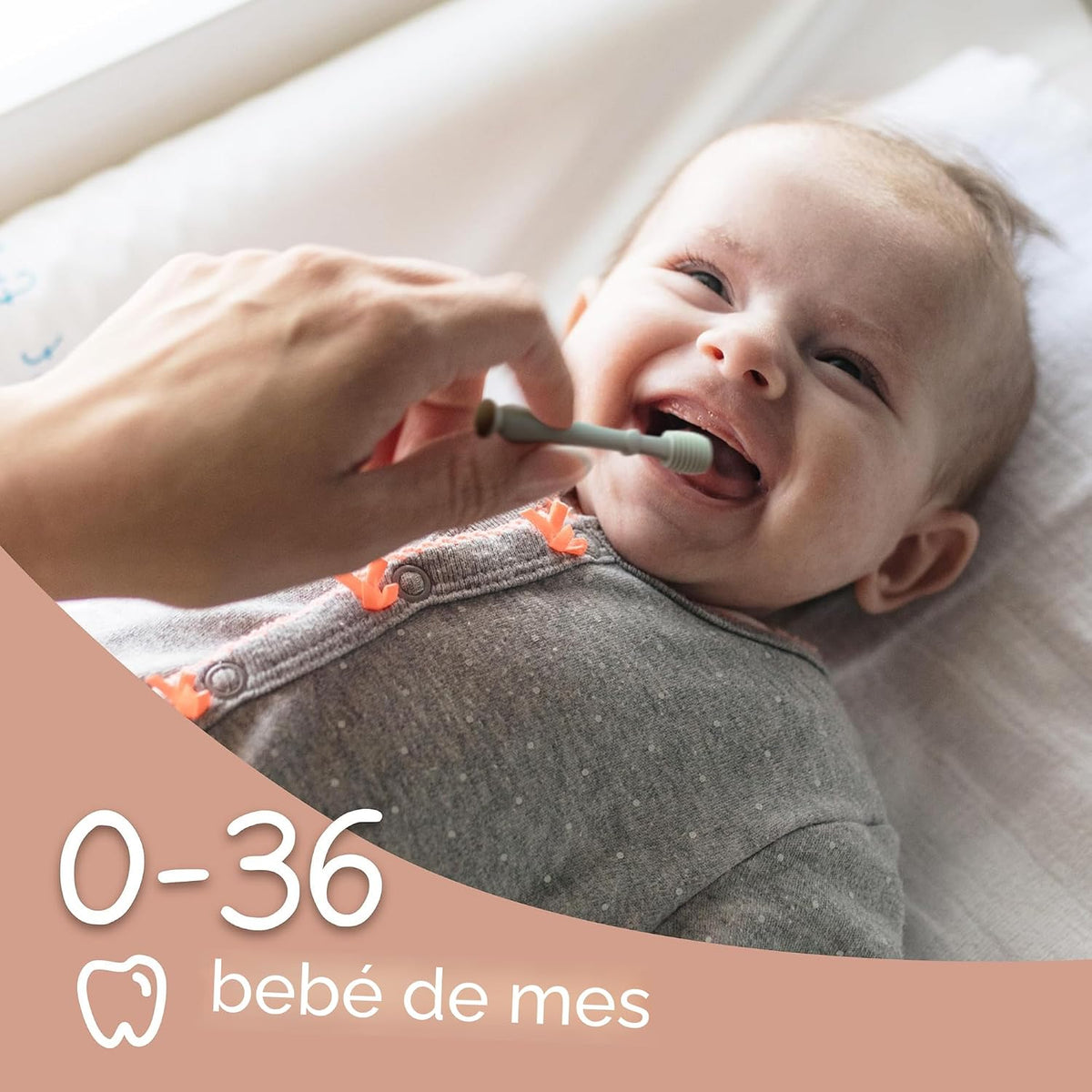 Moonkie Limpiador de lengua para bebés, cepillo de dientes para niñ...