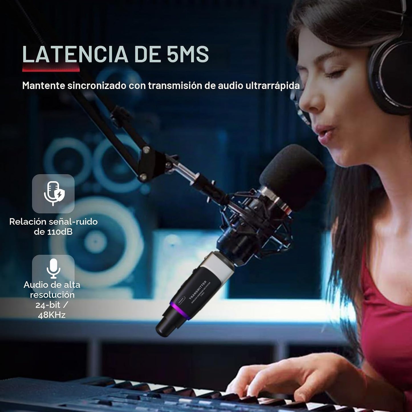 Xvive U35C XLR Sistema inalámbrico enchufable para micrófono de con...