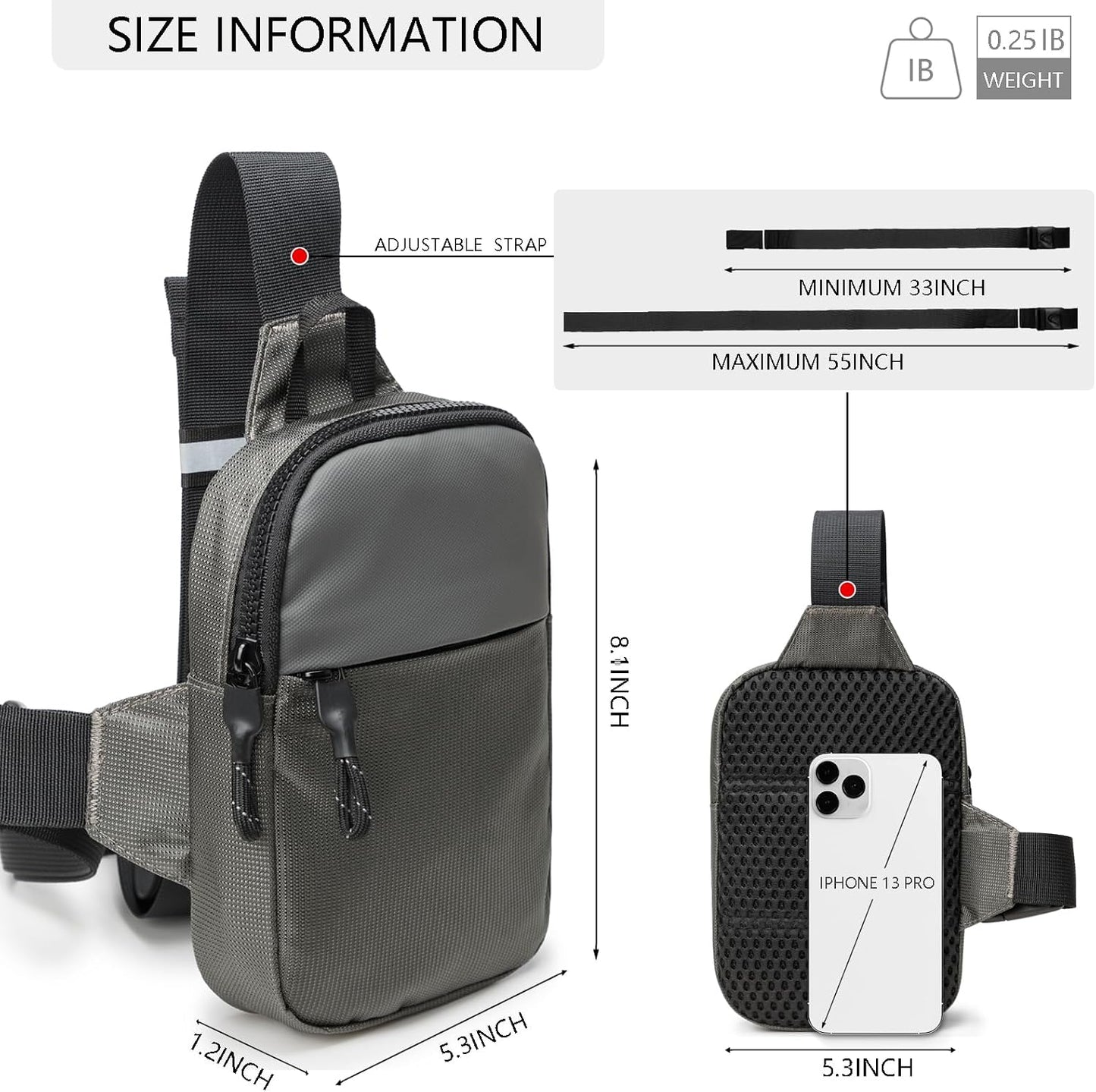 higouta Mini bolso bandolera para hombres y mujeres, pequeño bolso...