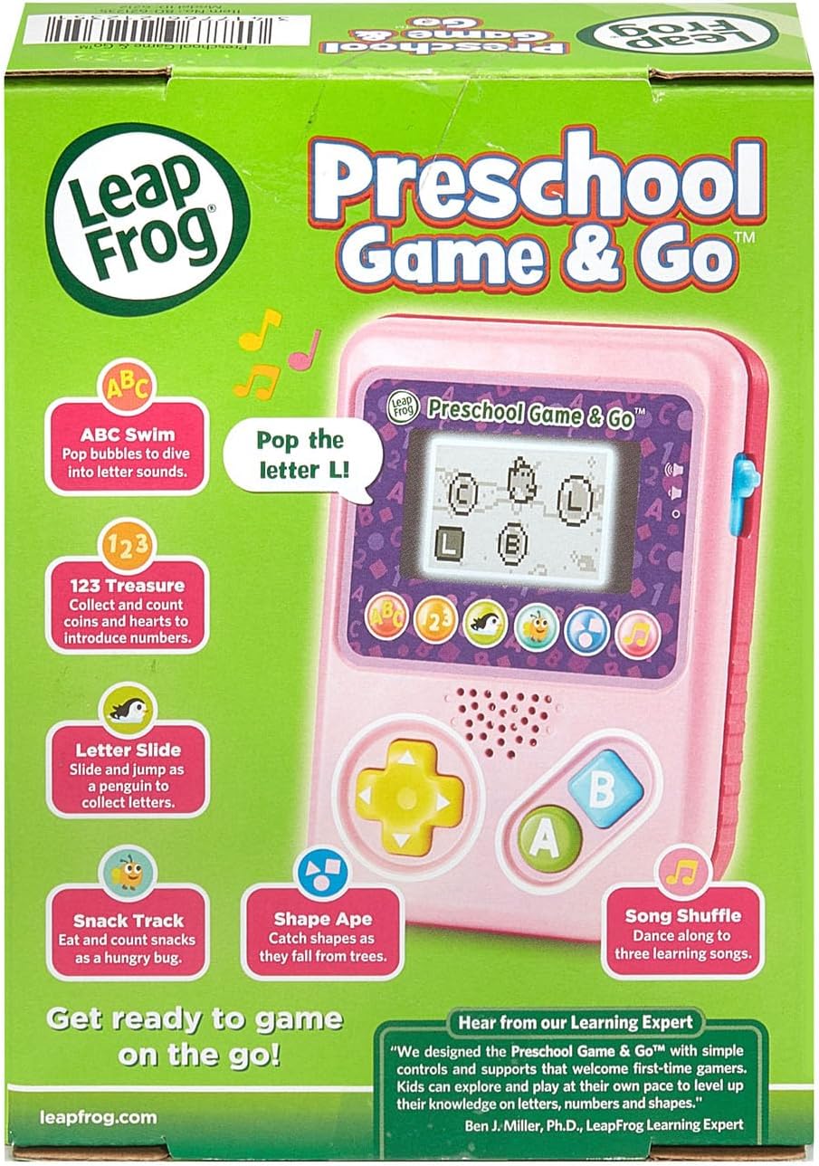 LeapFrog Preschool Game and Go juguete de videojuego portátil, rosa