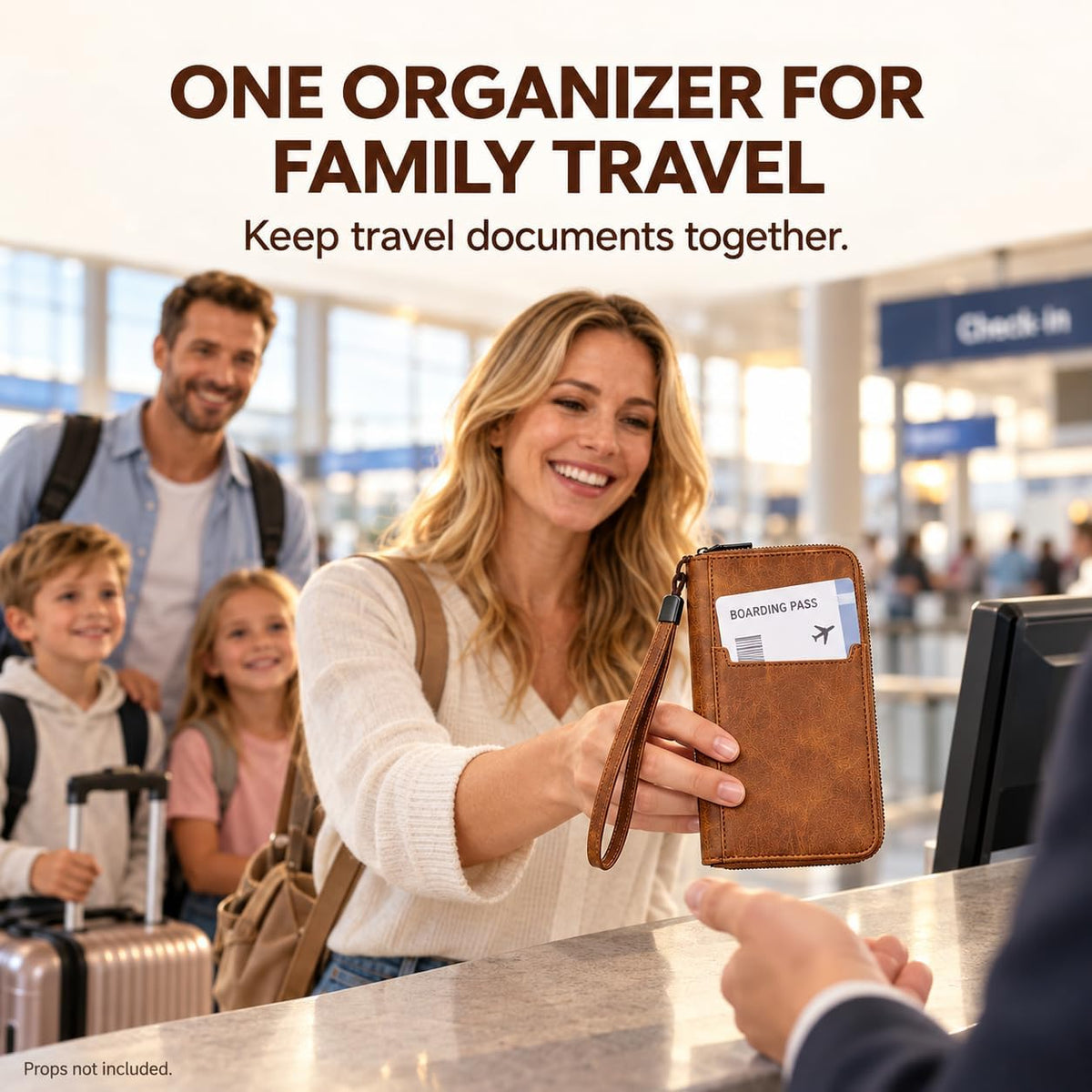 Soporte para pasaporte familiar para viajes, cartera de pasaporte c...