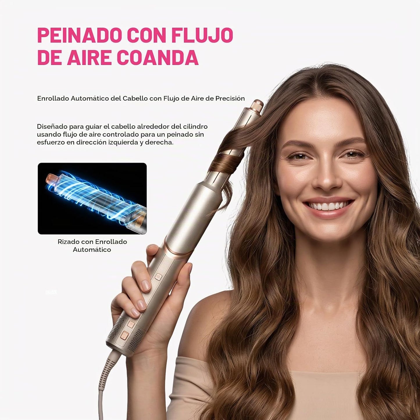 Ukliss Cepillo secador de cabello 8 en 1 y estilizador de aire cali...