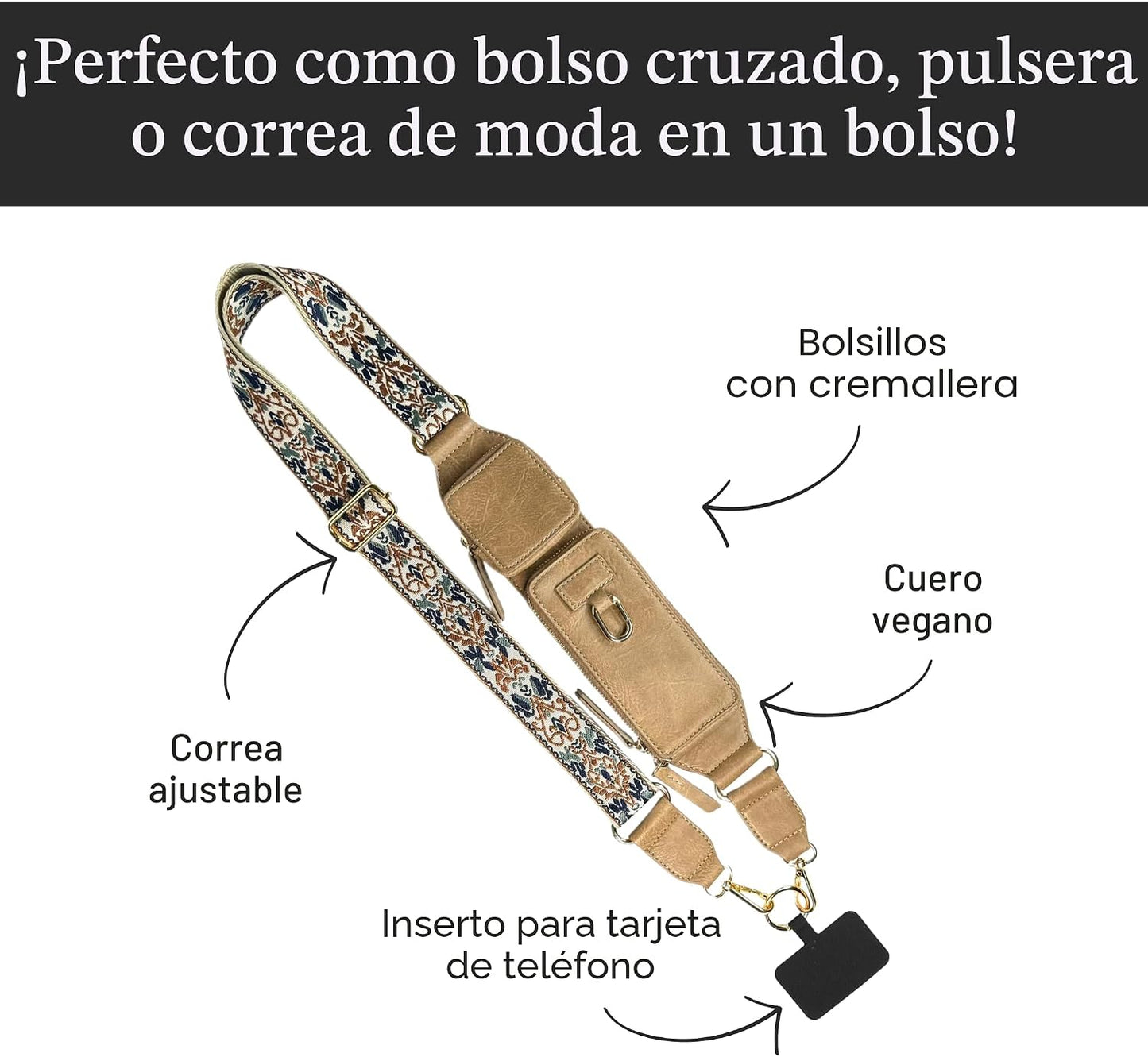 Save the Girls Body cruzado con cremallera y clip, cuero vegano | C...