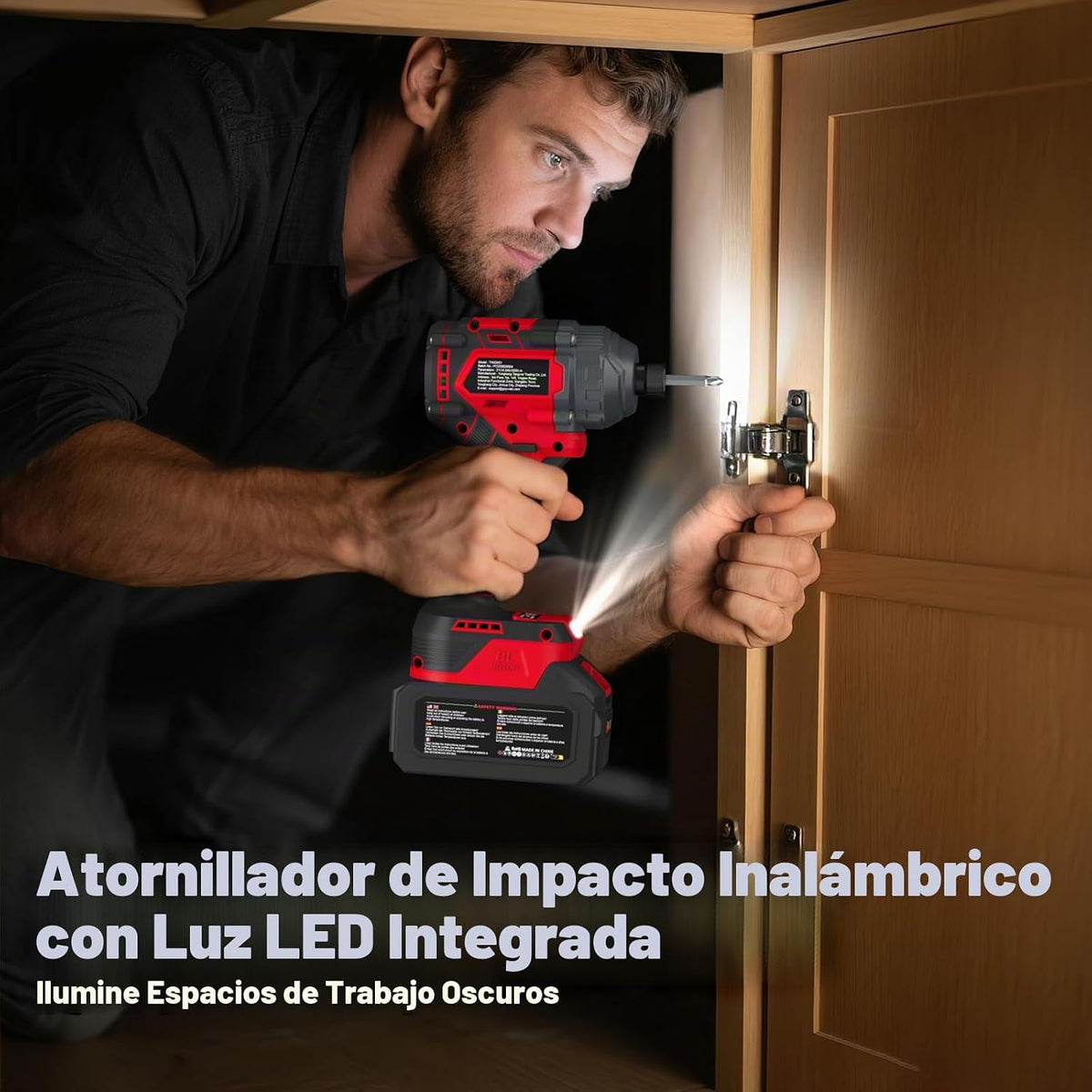 GoYwato 2655In-lbs 21V Juego de destornillador de impacto inalámbri...
