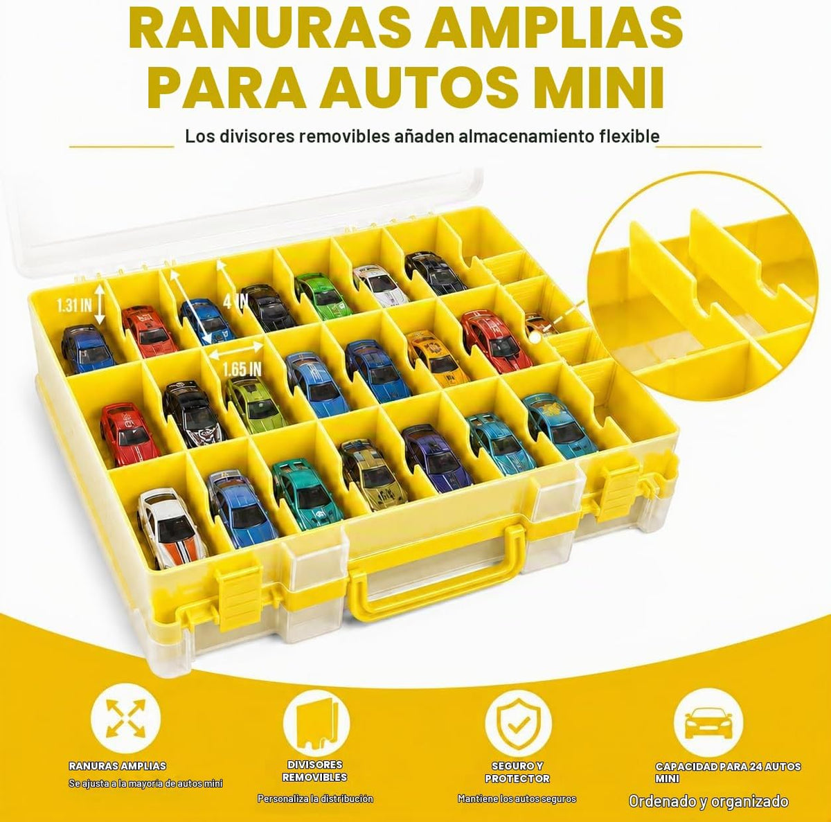 Estuche organizador de almacenamiento de juguetes compatible con au...