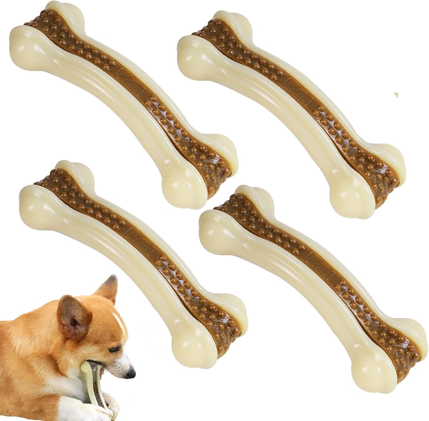 Geeyteek Juguetes masticables para perros para masticadores agresiv...