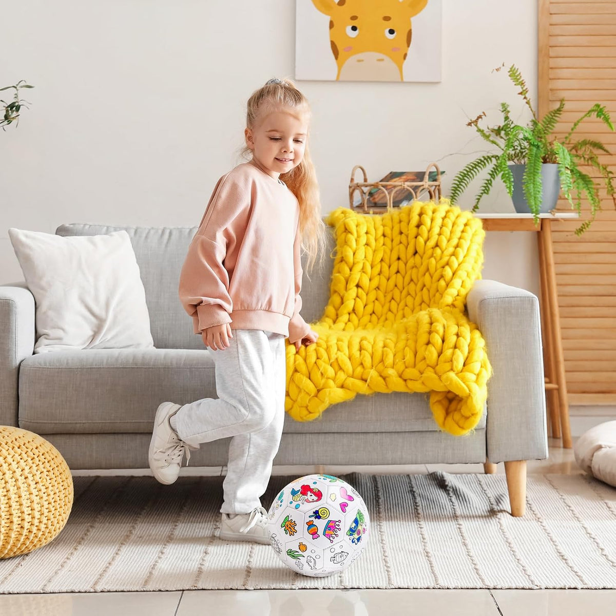 ZOOJOY Colorea tu propio balón de fútbol, kit de manualidades de...