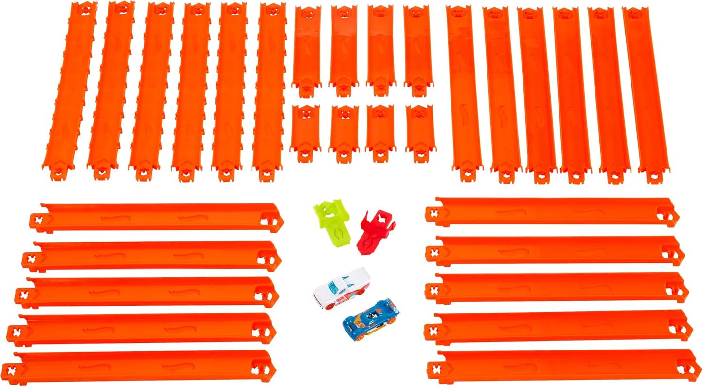 Paquete de Hot Wheels Track Set con automóvil y helicóptero, 2 bucl...