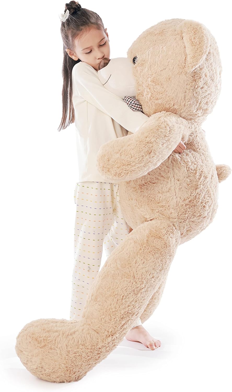 Poutmac Oso de peluche gigante de 55 pulgadas, color marrón, oso de...