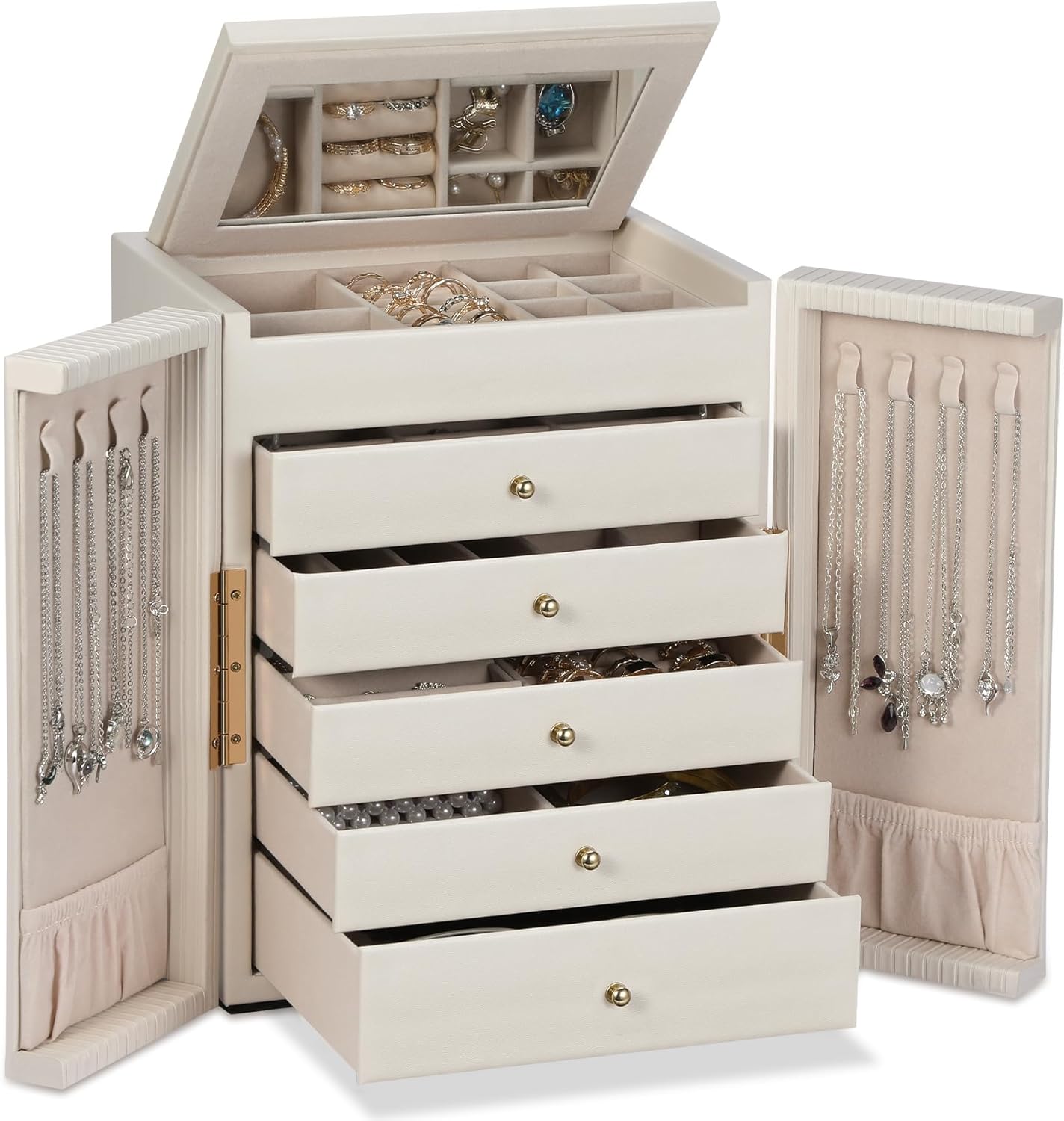 Dajasan Caja Organizadora Grande de Joyería, Cajas de Joyería para...
