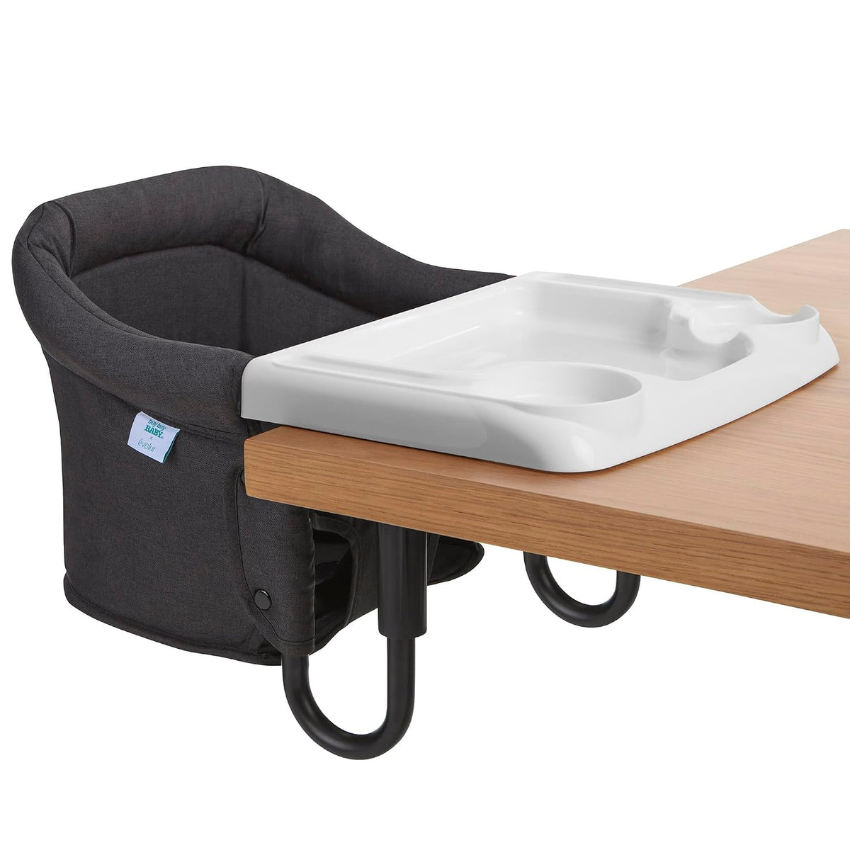 Evolur Silla alta de bebé de gancho, asiento de comedor portátil co...