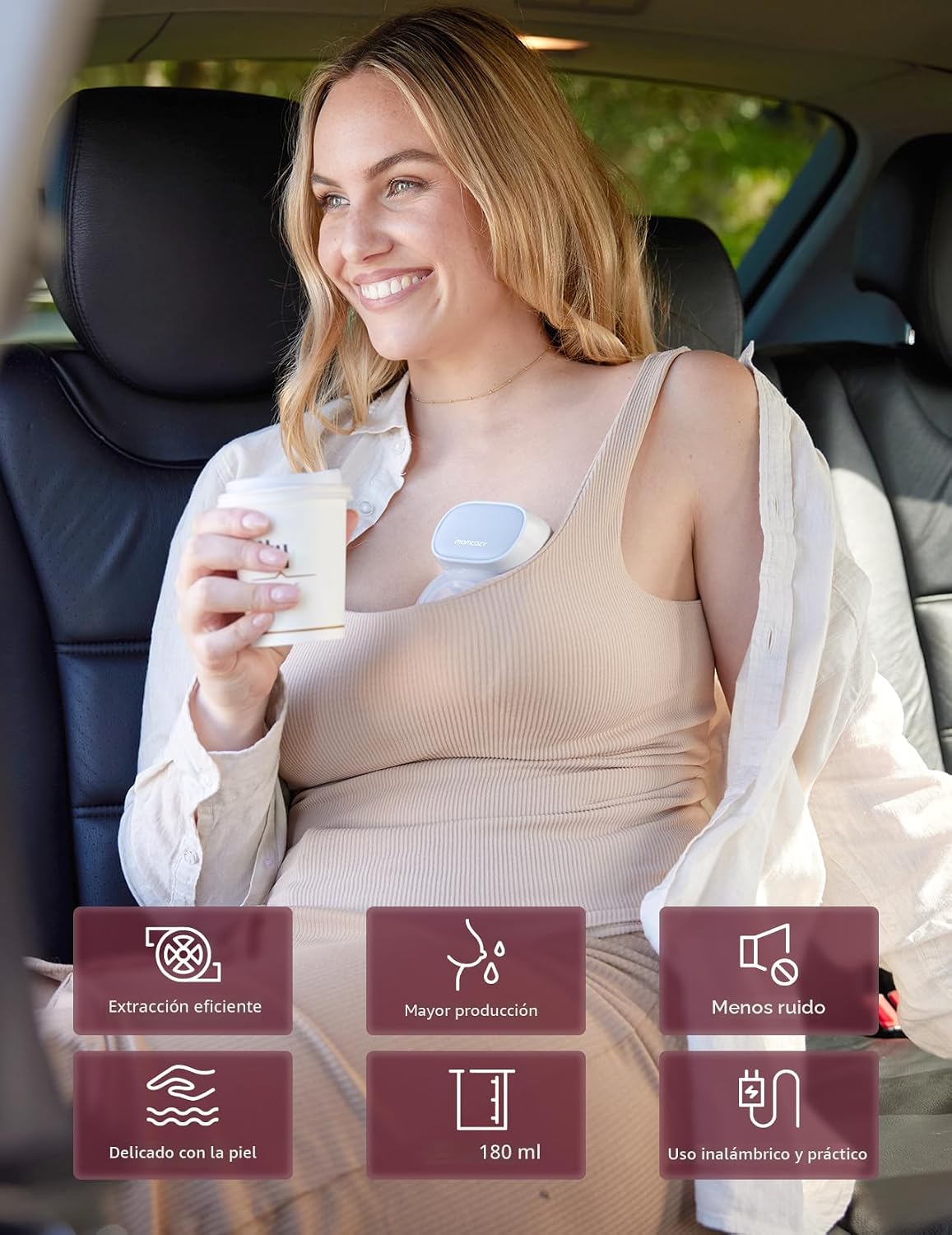 Momcozy S9 Pro - Extractor de leche portátil manos libres, 0.945 in...
