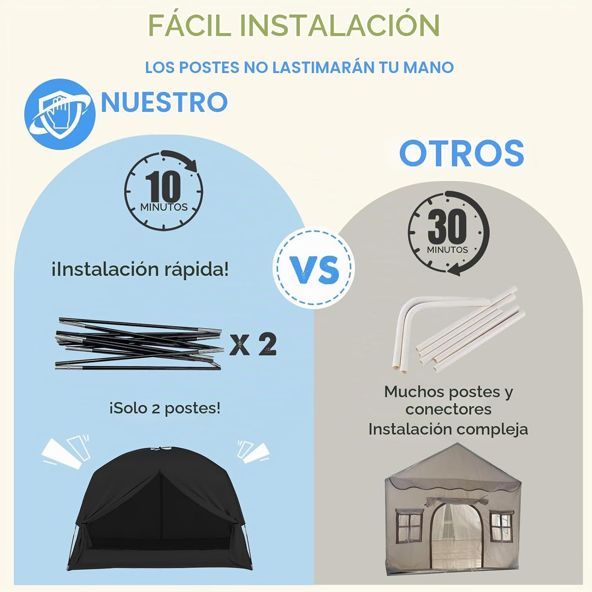 Tienda de campaña con cama individual para niños y adultos, tiendas...