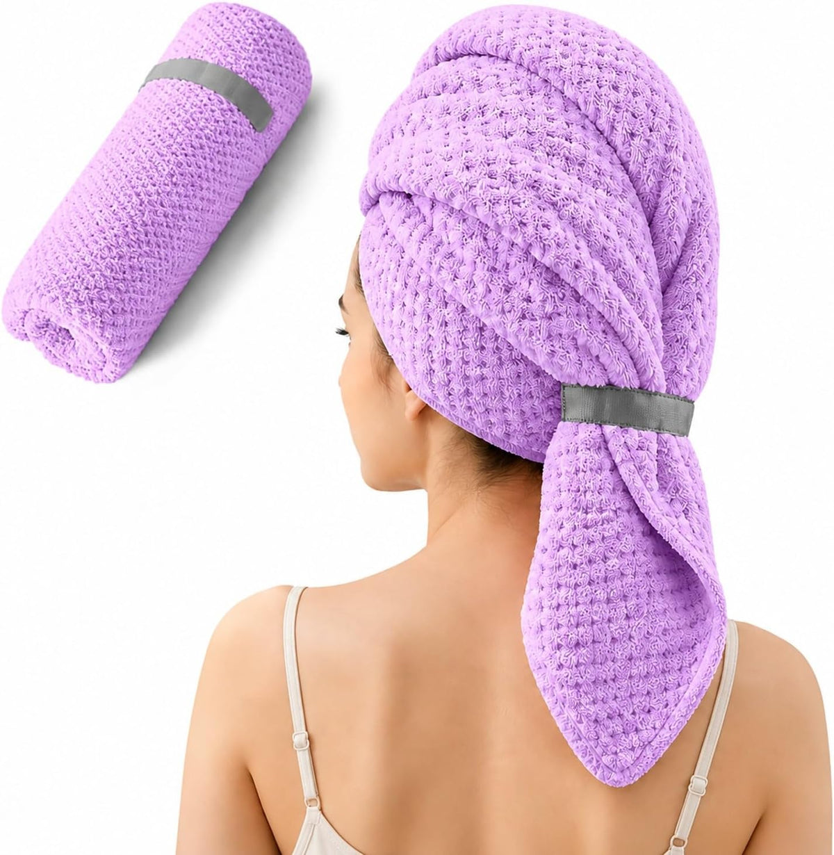 Netcken Toalla Grande de Microfibra para el Cabello para Mujeres, S...