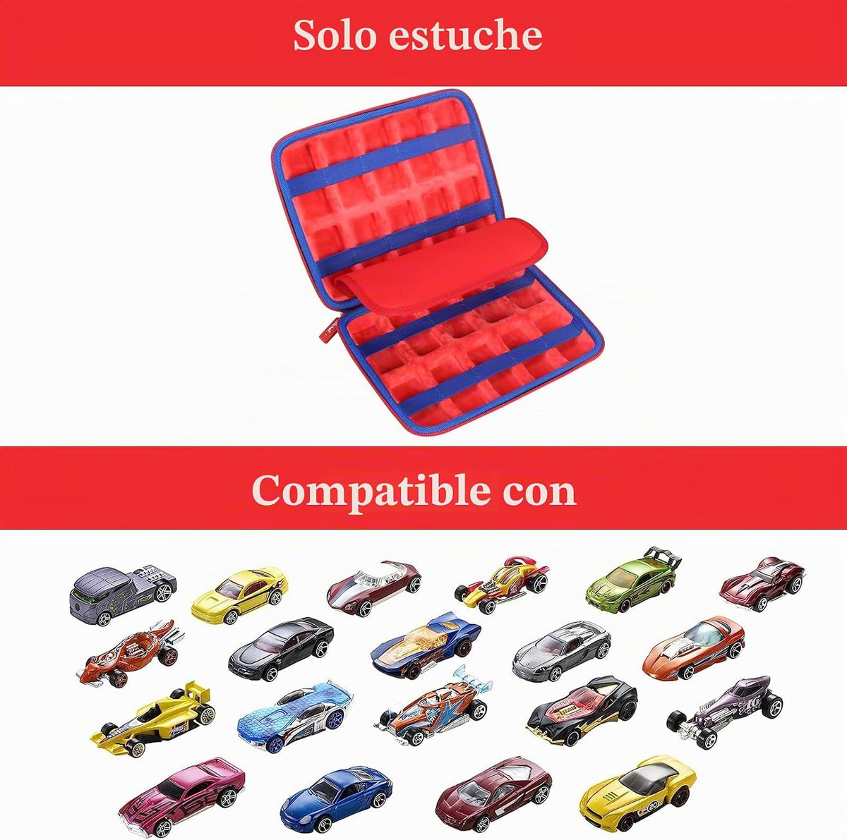 Funda de almacenamiento Mchoi para 20 autos HotWheels, organizador...