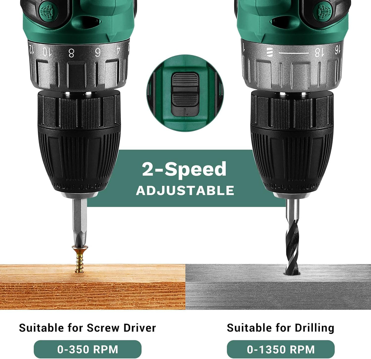 Taladro Eléctrico Inalámbrico: DEKO PRO Taladro Inalámbrico 20V Jue...