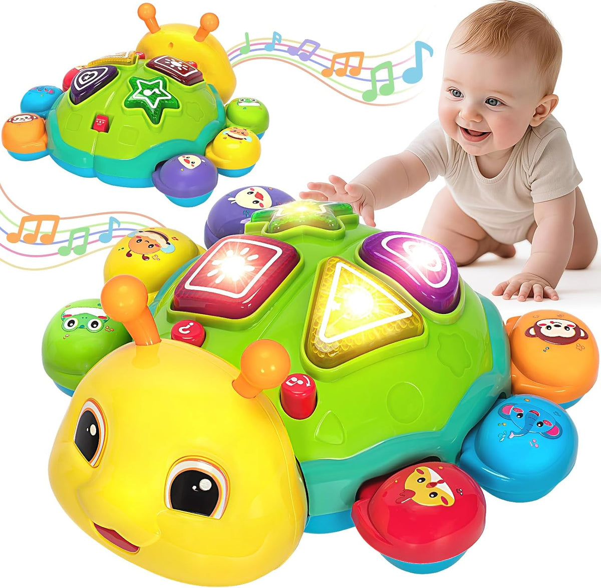 Juguetes de gateo para bebés de 6 a 12 meses, juguetes musicales pa...