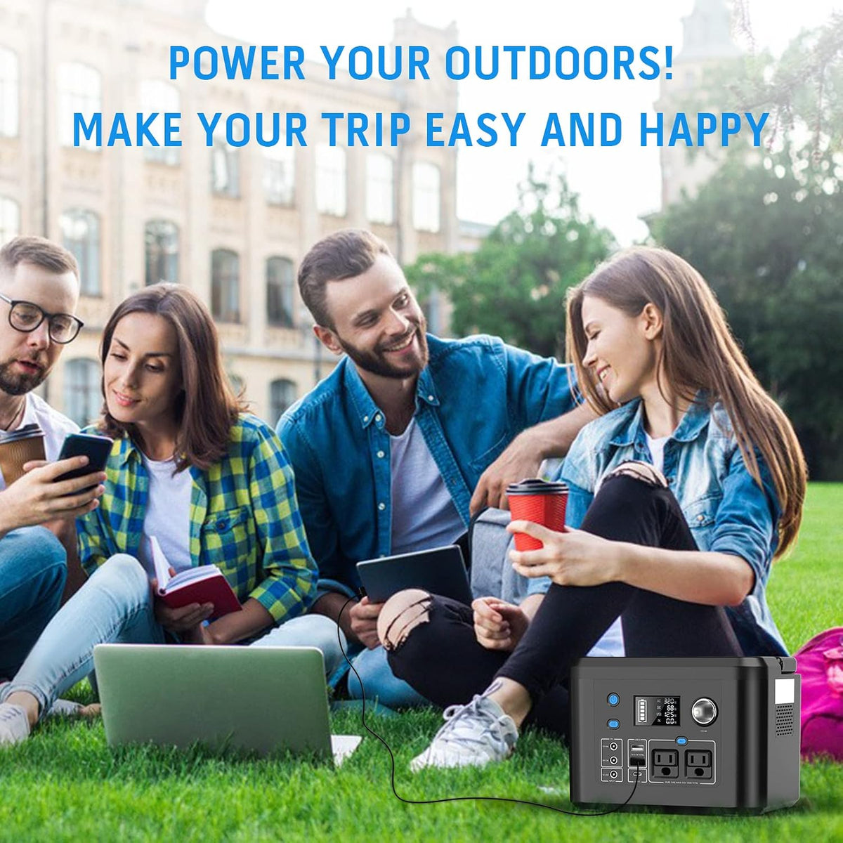 central eléctrica portátil 350W, generador solar del litio 260Wh pa...