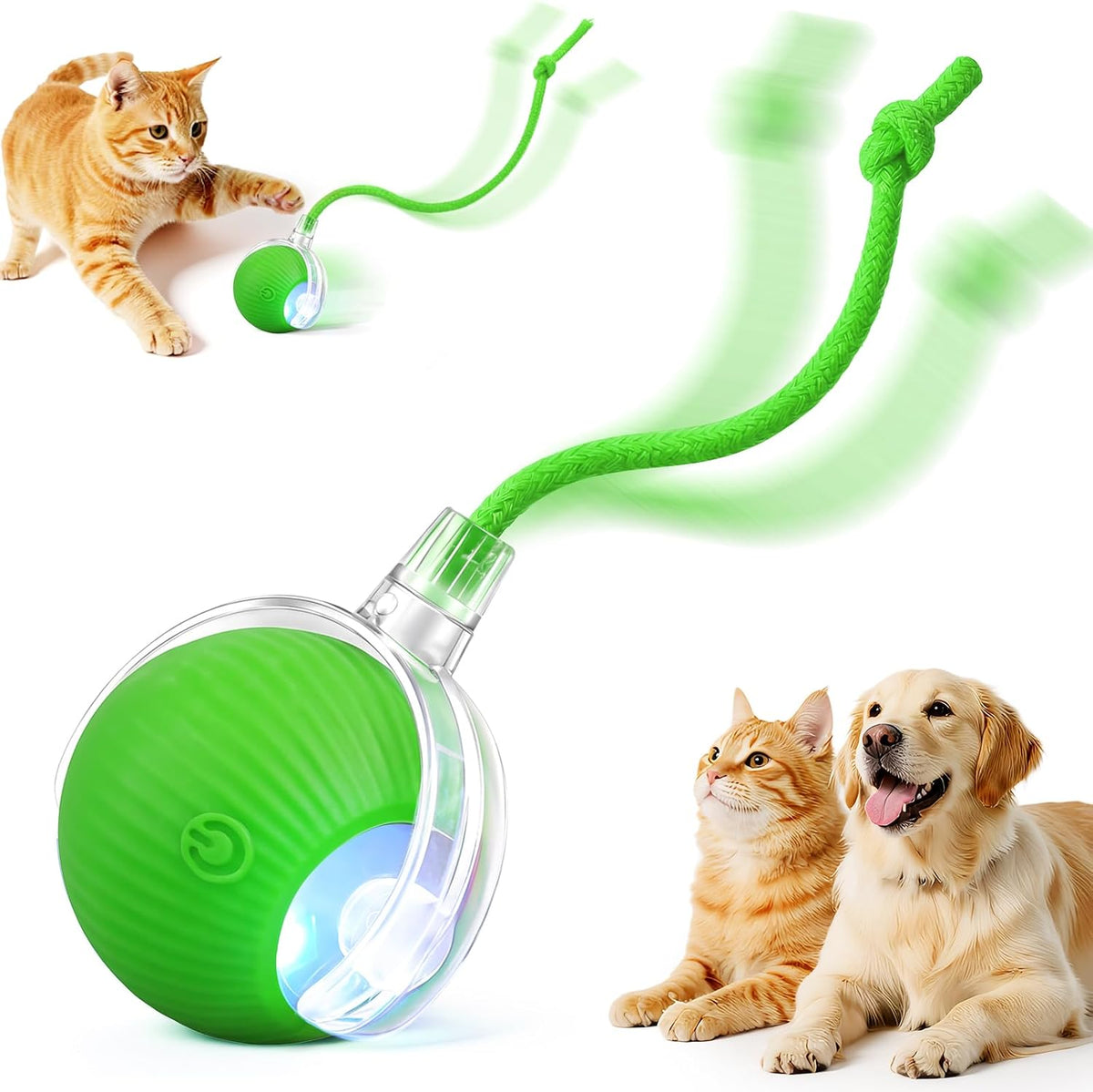 Juguete electrónico de persecución de la bola del gato del perro de...