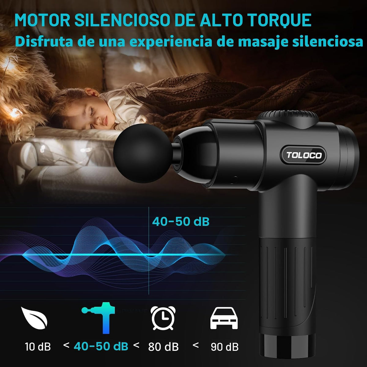 Pistola para masajes Toloco\u2013T11 Pro, de mano, para tejido musc...