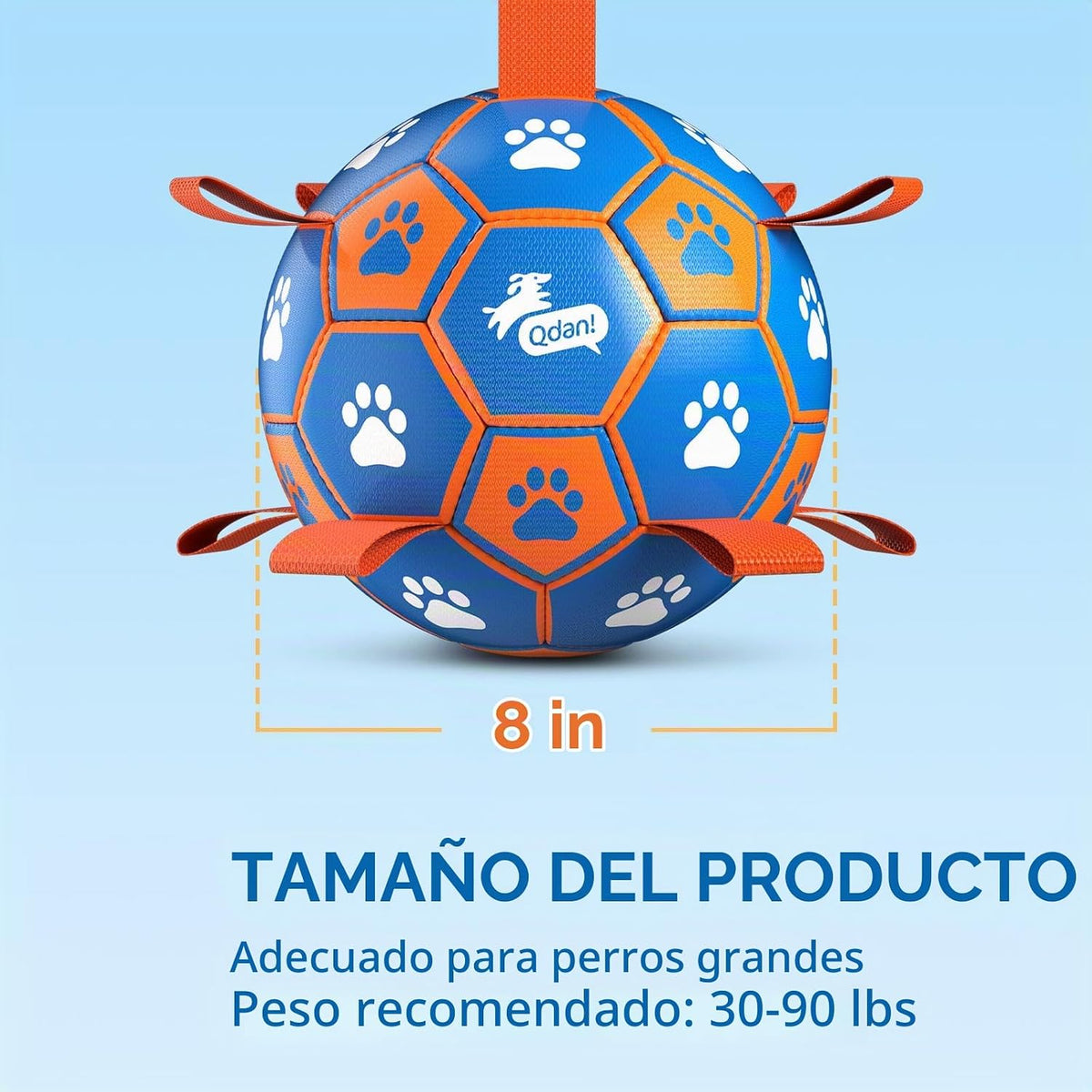 QDAN Juguetes de cuerdas para perros, pelota de fútbol con correas,...