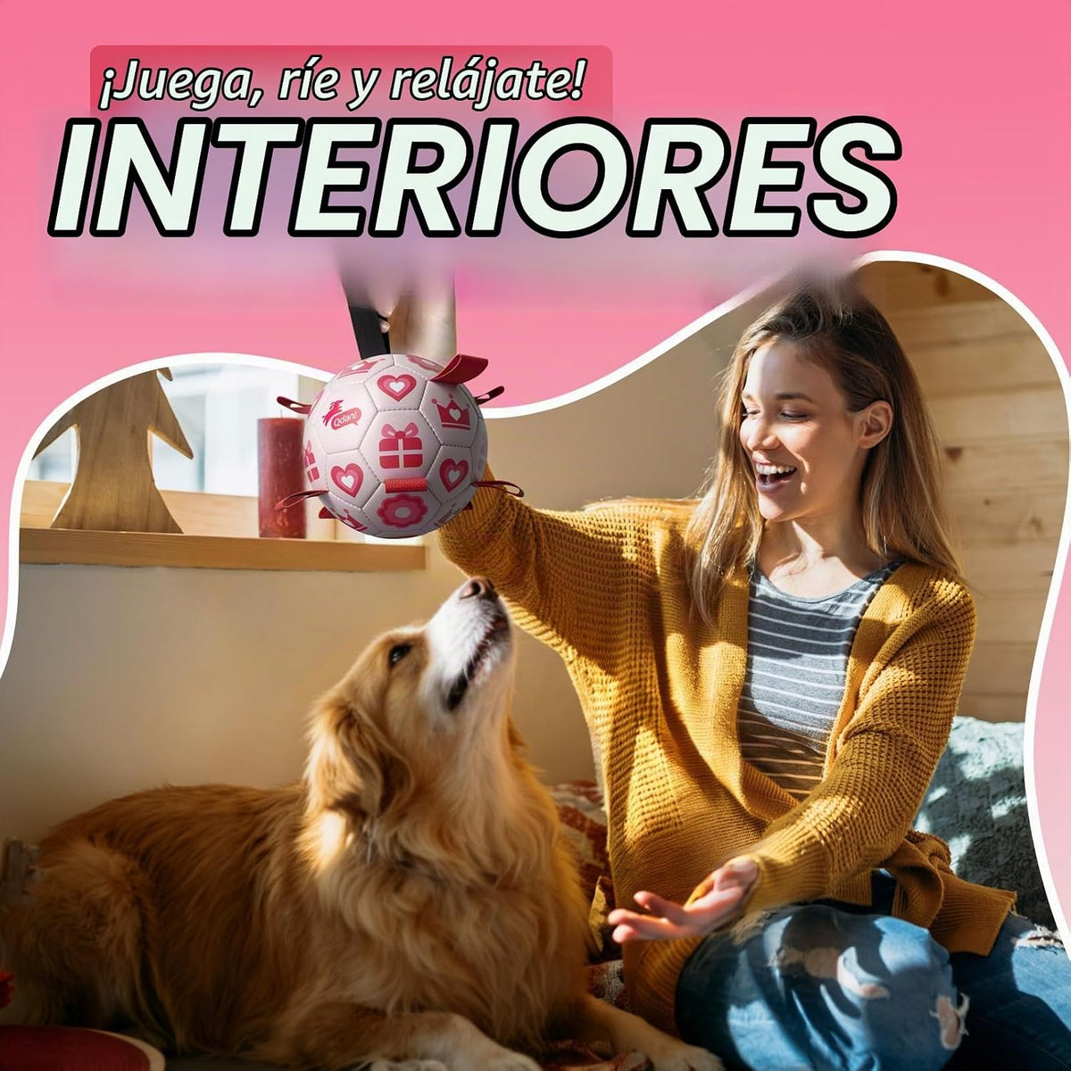 QDAN Juguetes para perros de regalo de San Valentín, pelota de fútb...