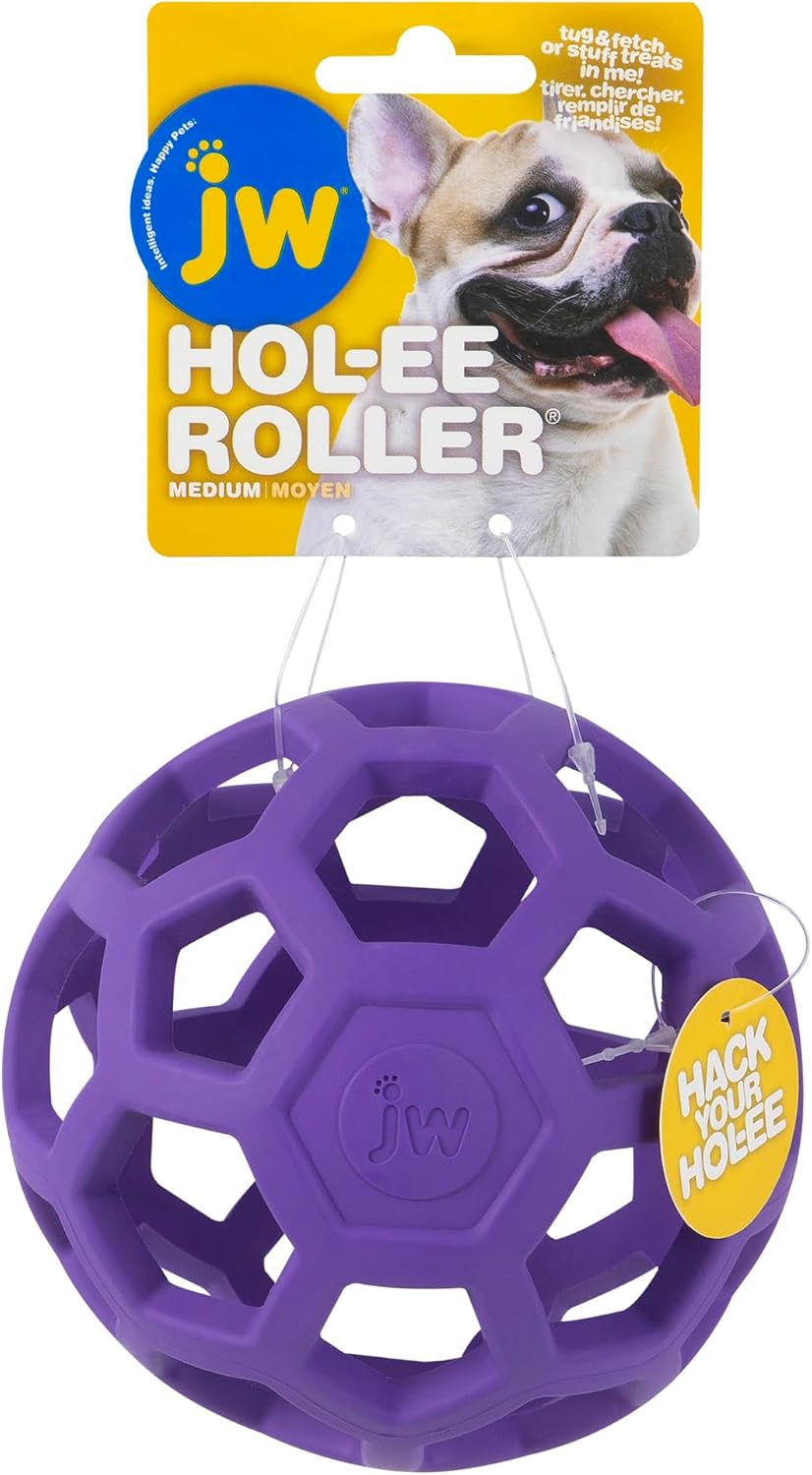 JW Pet Hol-ee Roller - Bola de rompecabezas de juguete para perros,...