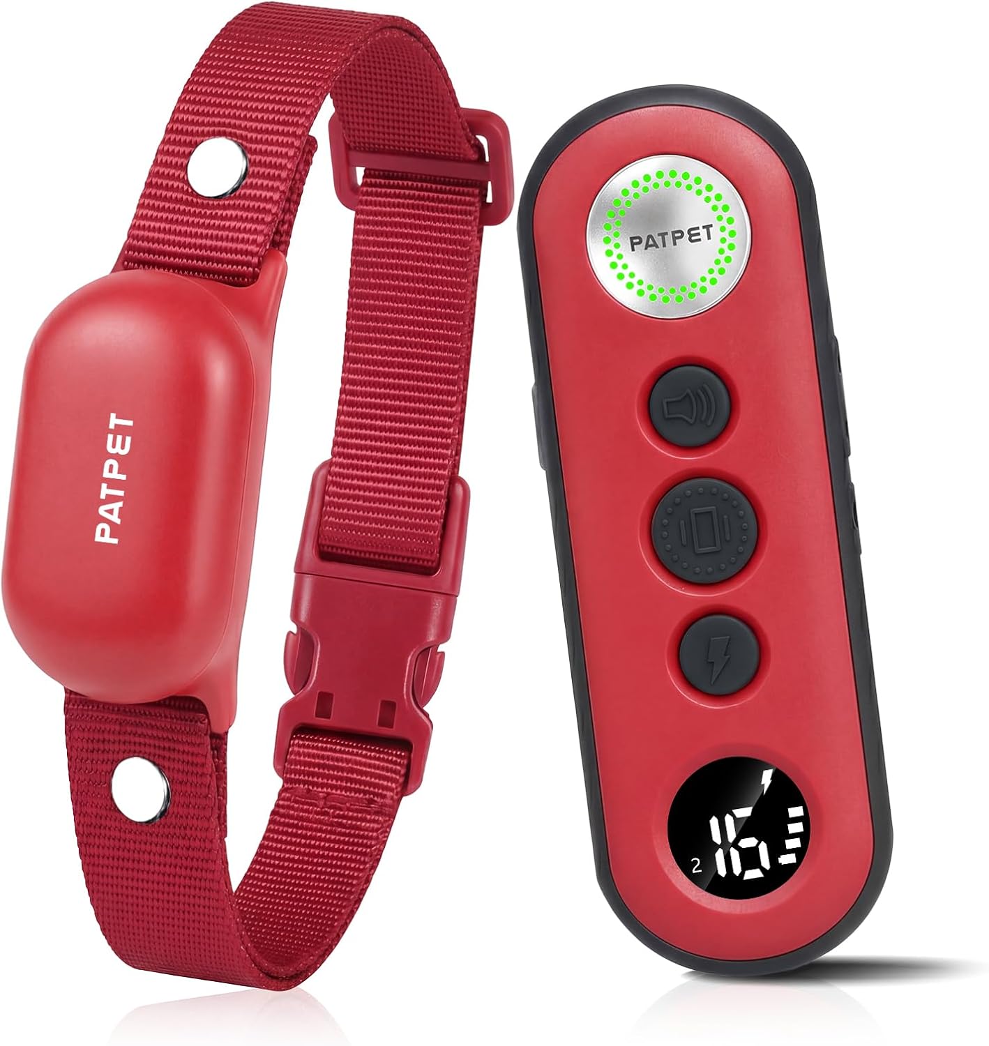 PATPET Collar de choque para perros, collar de entrenamiento de per...