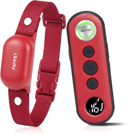 PATPET Collar de choque para perros, collar de entrenamiento de per...