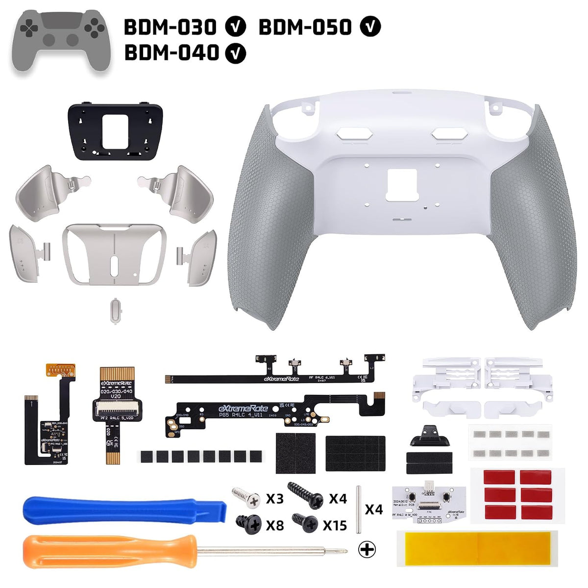 eXtremeRate RISE4 Plus MAX RMB Kit de paletas traseras con topes de...