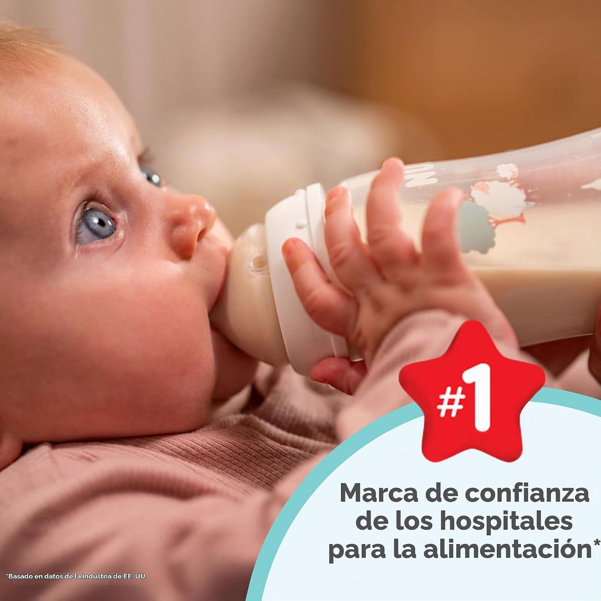 NUK First Choice Smooth Flow - Botella anticólicos, melocotón, 5 on...