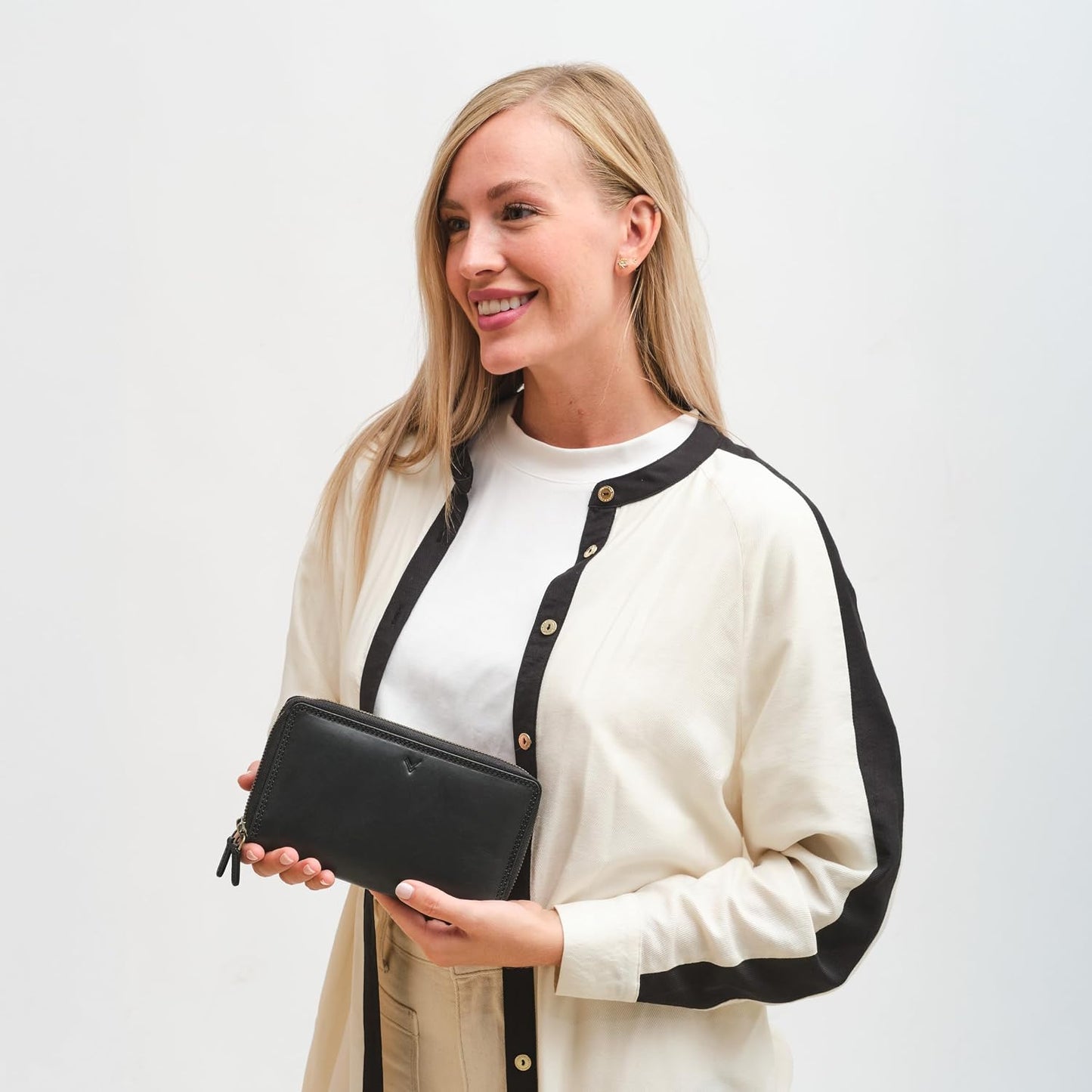 Lavalen Cartera RFID de cuero para mujer \u2013 Moderna cartera RFI...