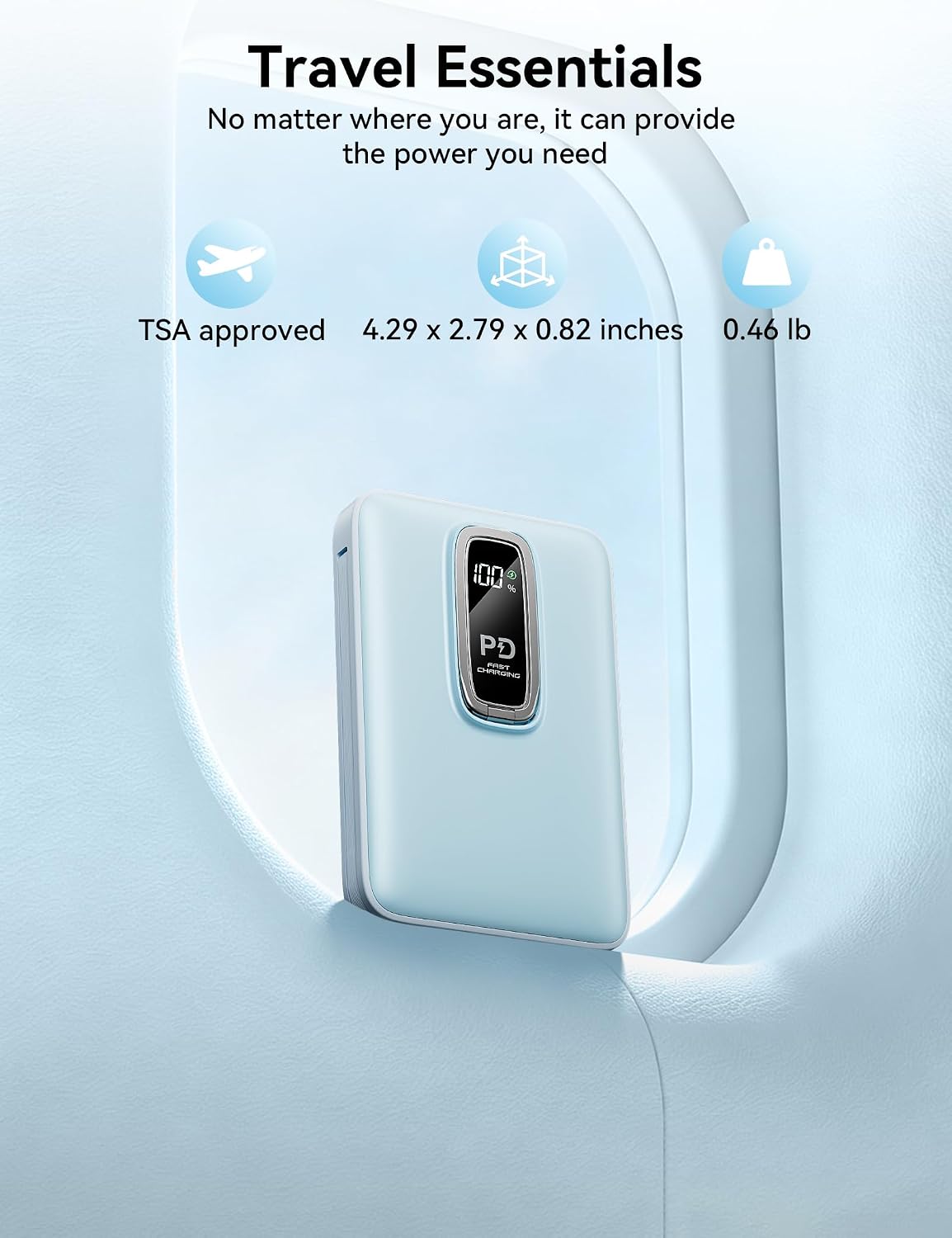 LENGSUM Cargador portátil MagSafe, 22.5 W 10000 mAh, banco de energ...