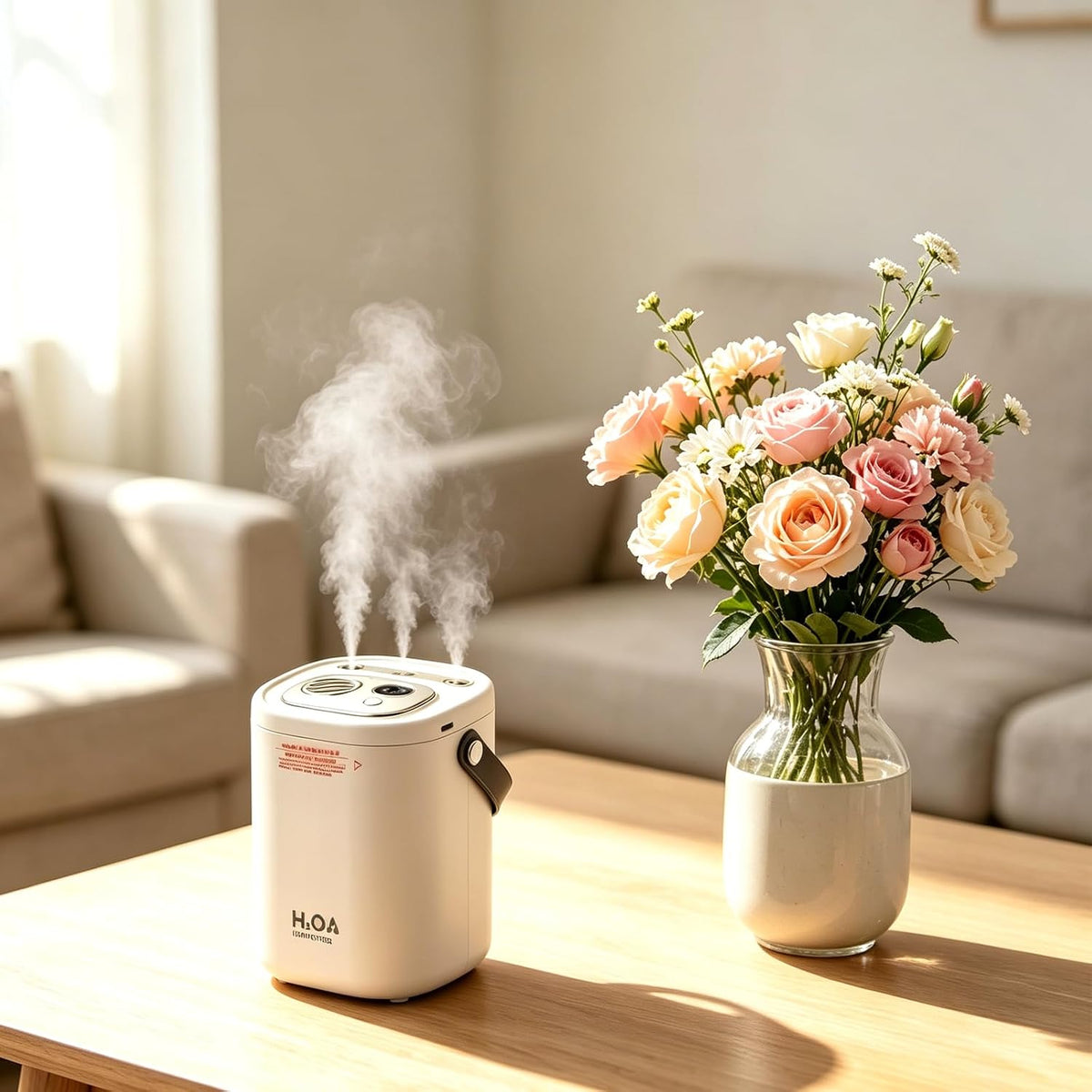 Humidificador portátil para dormitorio, humidificador de niebla frí...