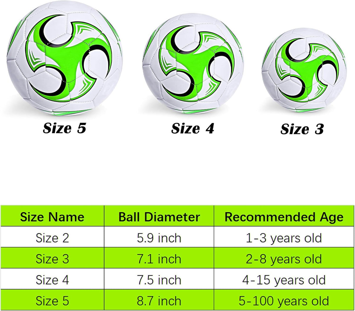 SPDTECH Balón de fútbol tamaño 3, 4, 5 con aguja de bomba, diseño a...