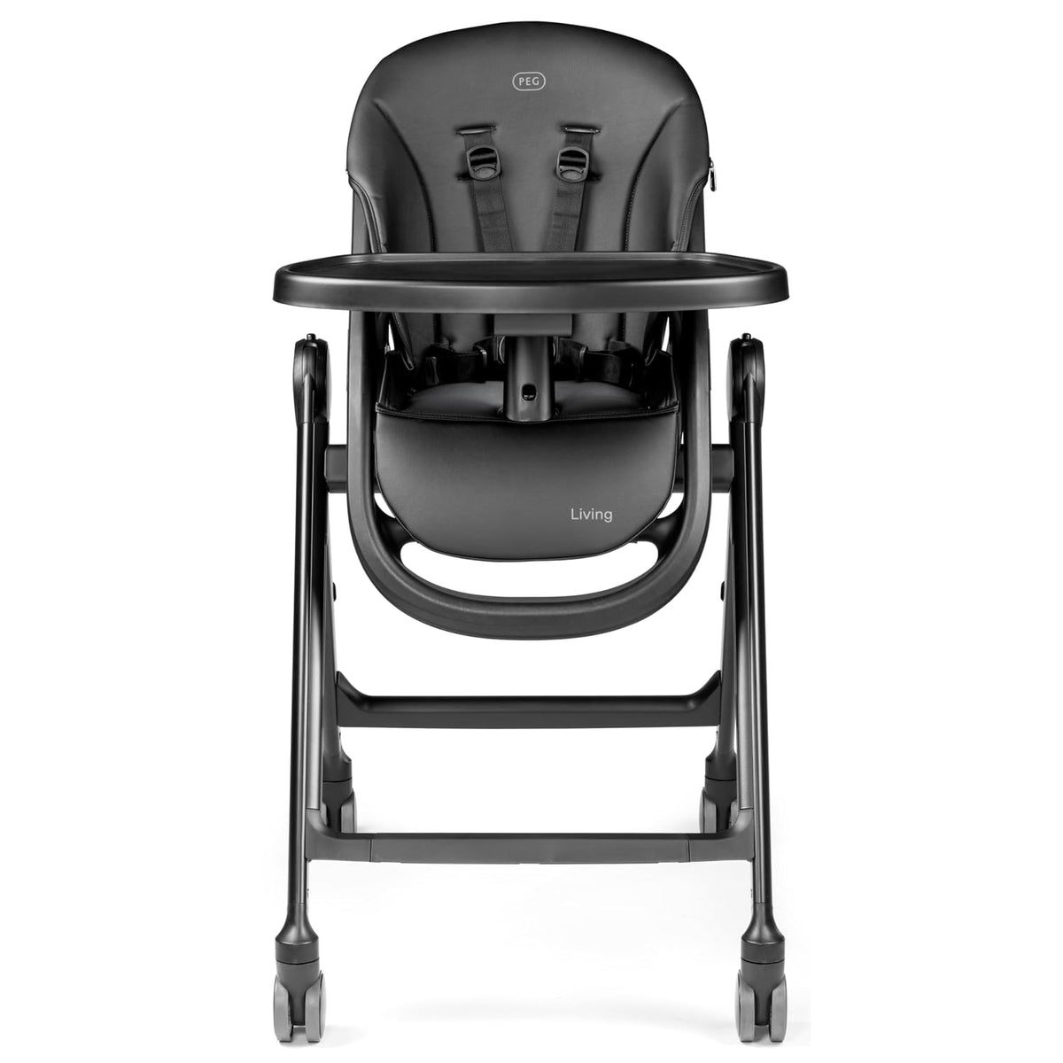PEG Living, Grow with Baby - Silla alta plegable, color negro verda...