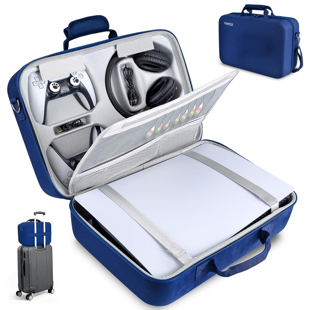 YMTGT Estuche de transporte para PS5\/PS5 Pro\/PS5 Slim, estuche pr...