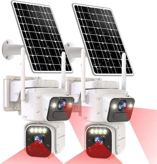 Cámaras Luovisee para seguridad del hogar con lente dual, cámara Wi...