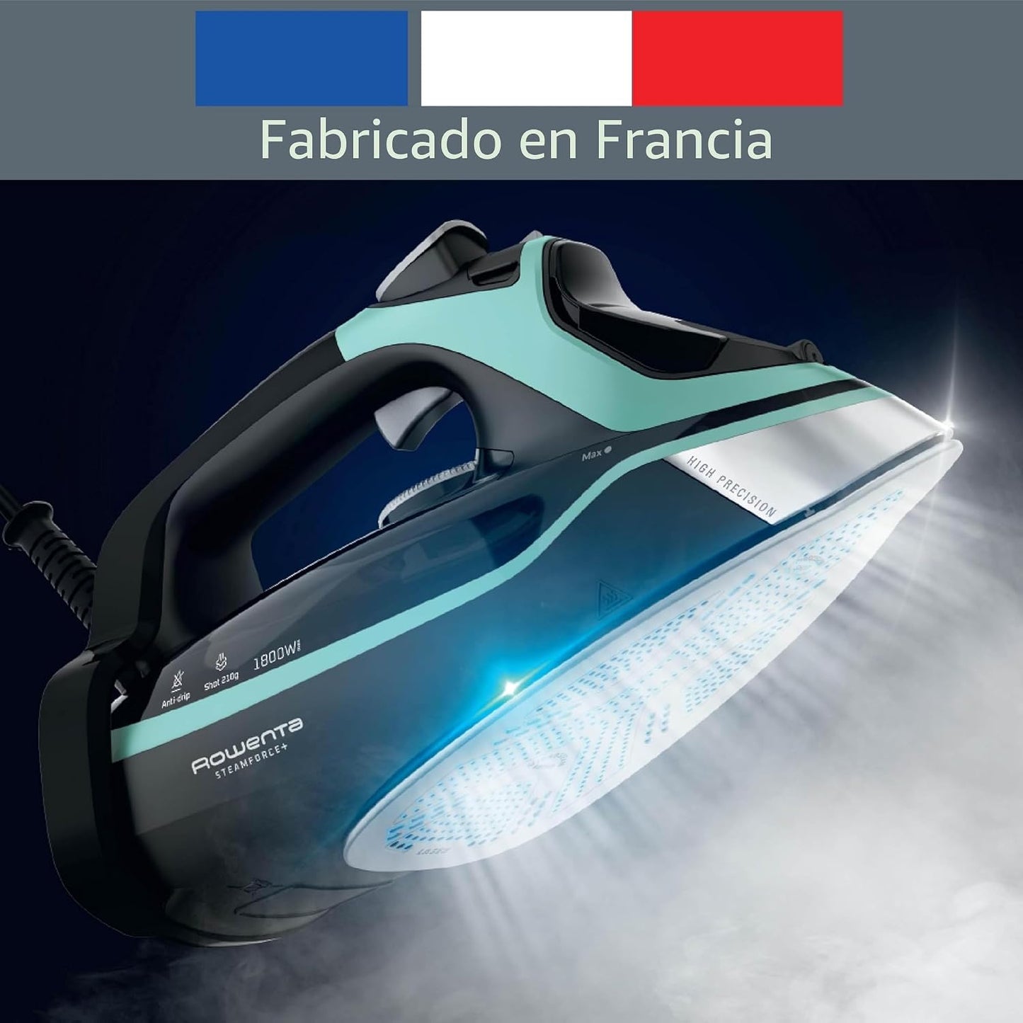 Rowenta Steam Force Plancha de vapor con placa de acero inoxidable...