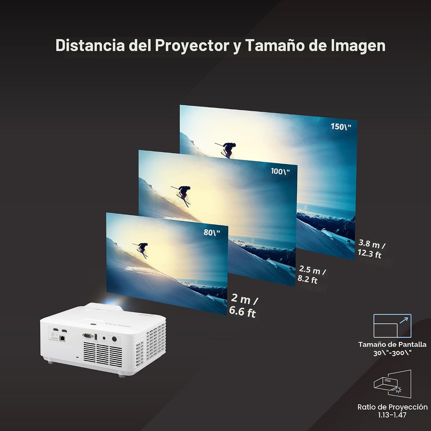 ViewSonic Proyector láser LS740HD de 5000 lúmenes 1080p con zoom óp...
