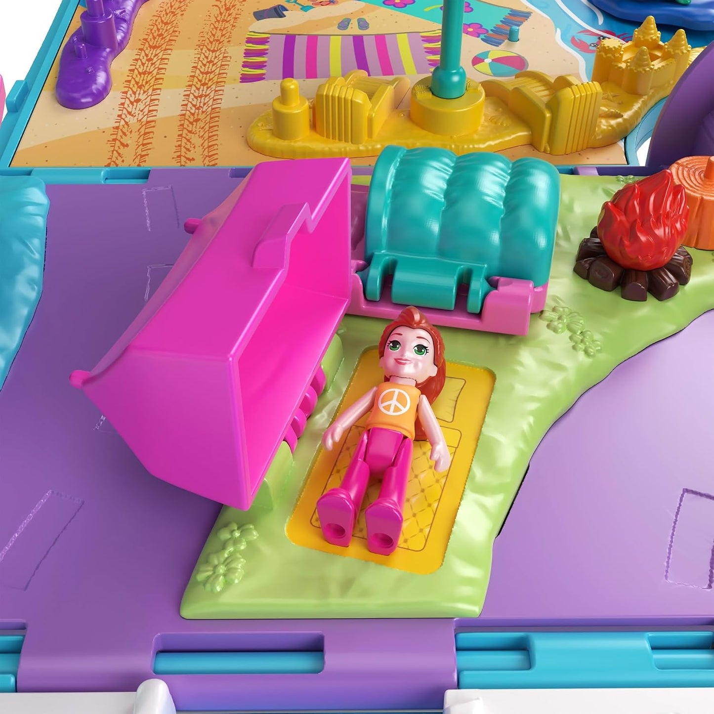 Polly Pocket Micro muñecas y vehículo transformador de furgoneta, a...