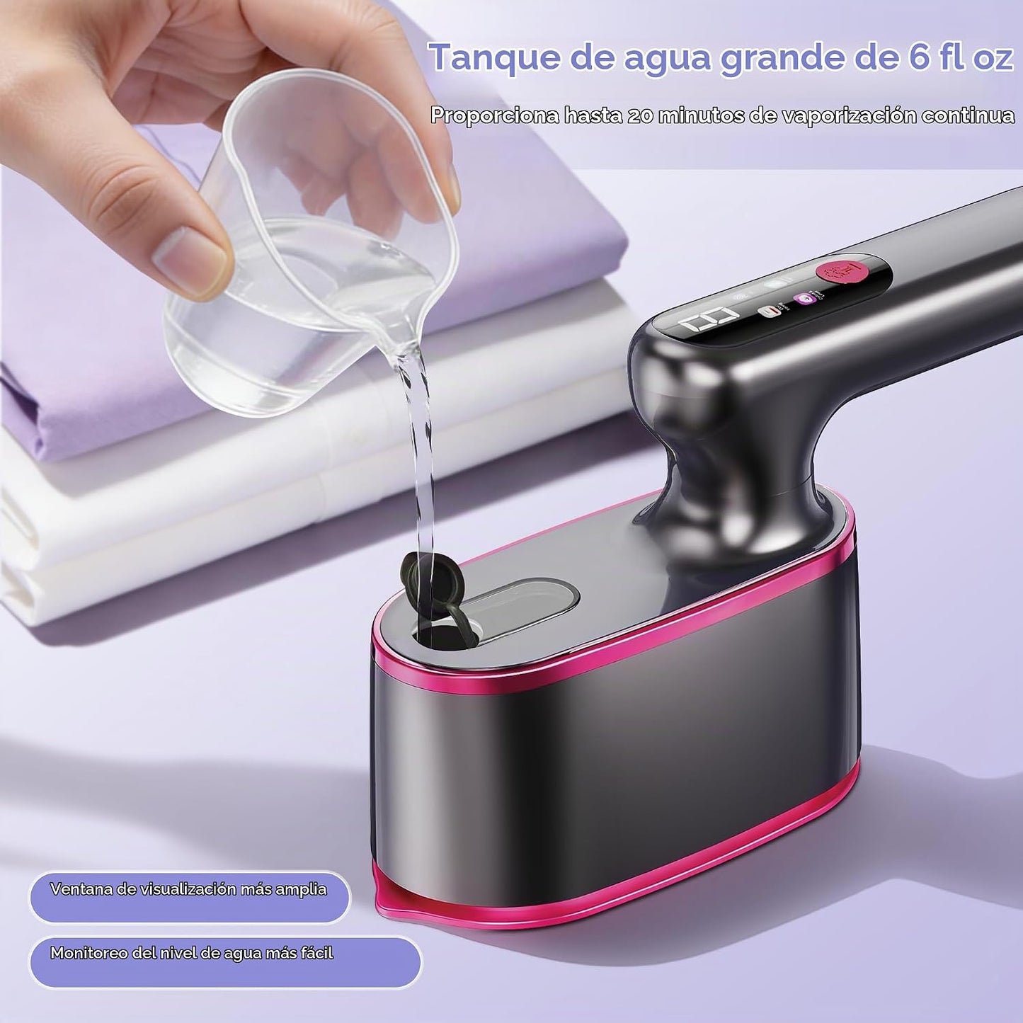 WISHBAY Vaporizador portátil de viaje de mano para ropa, vaporizado...