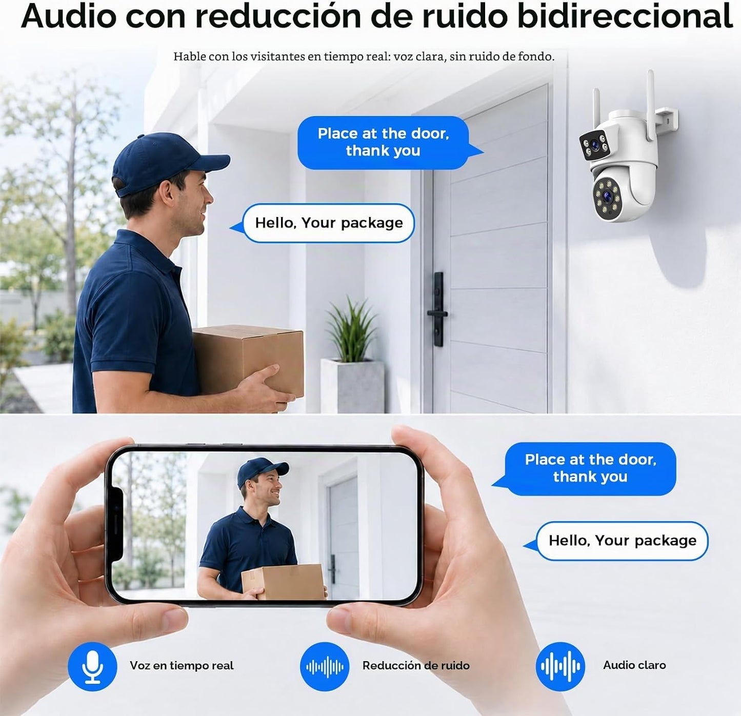 CAMCAMP Sistema de cámara de seguridad para el hogar inalámbrico pa...