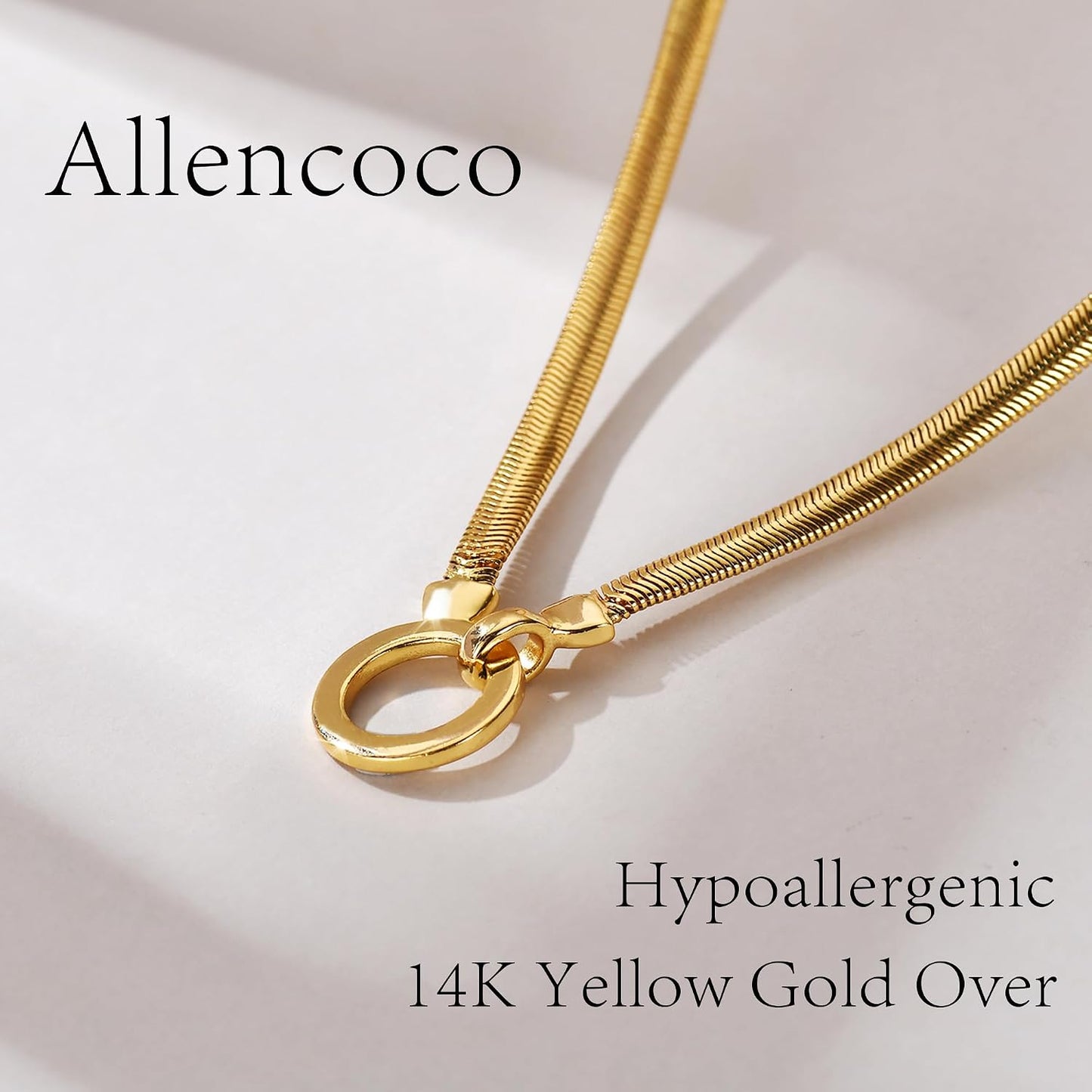 AllenCOCO - Collar de oro delicado para mujer, collares lindos y de...