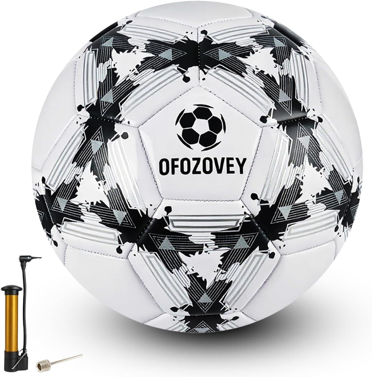 OFOZOVEY Balón de fútbol tamaño 3, 4, 5, paquete de dos, fútbol clá...
