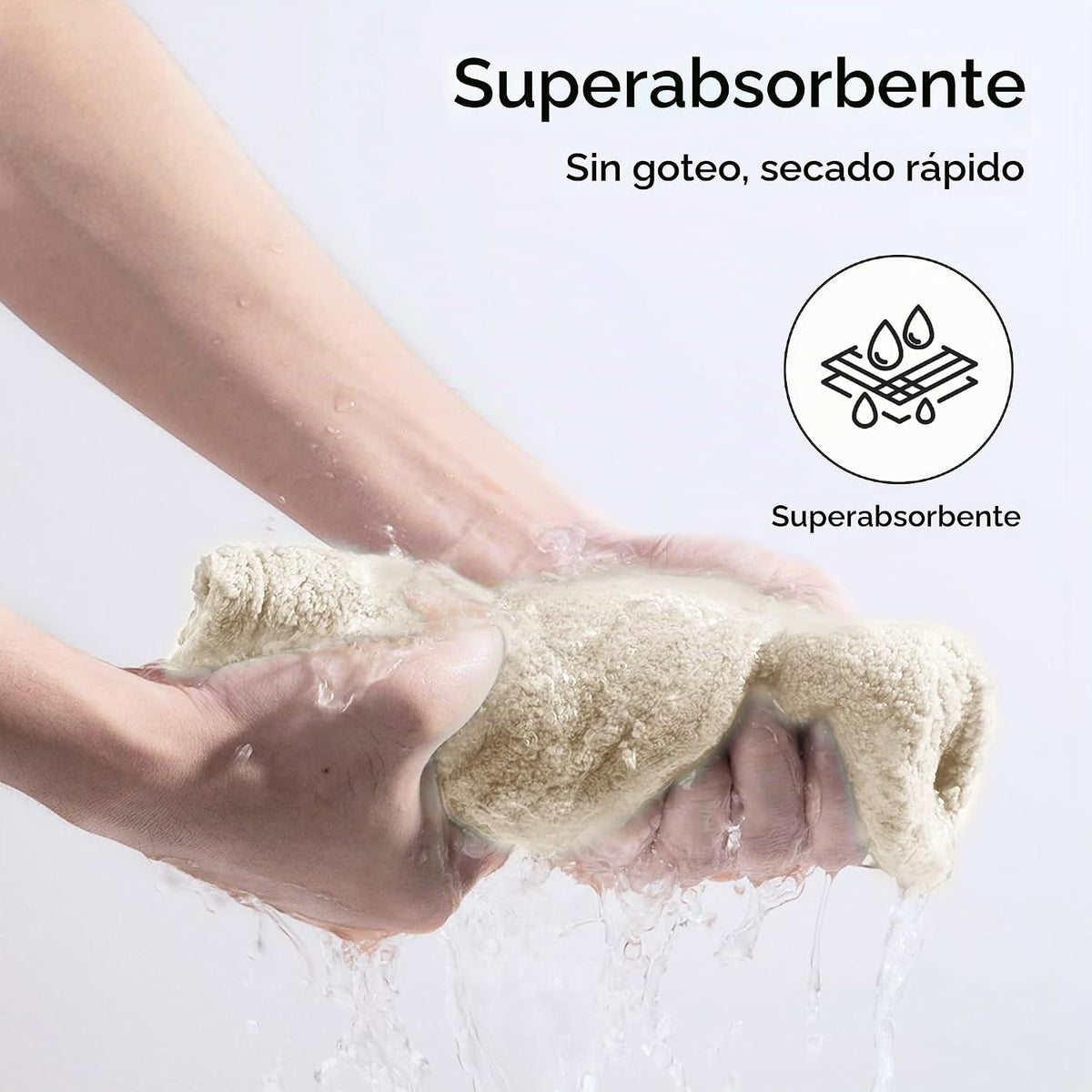 TENSTARS - Toalla de pelo para todo tipo de cabello, paquete de 5 t...