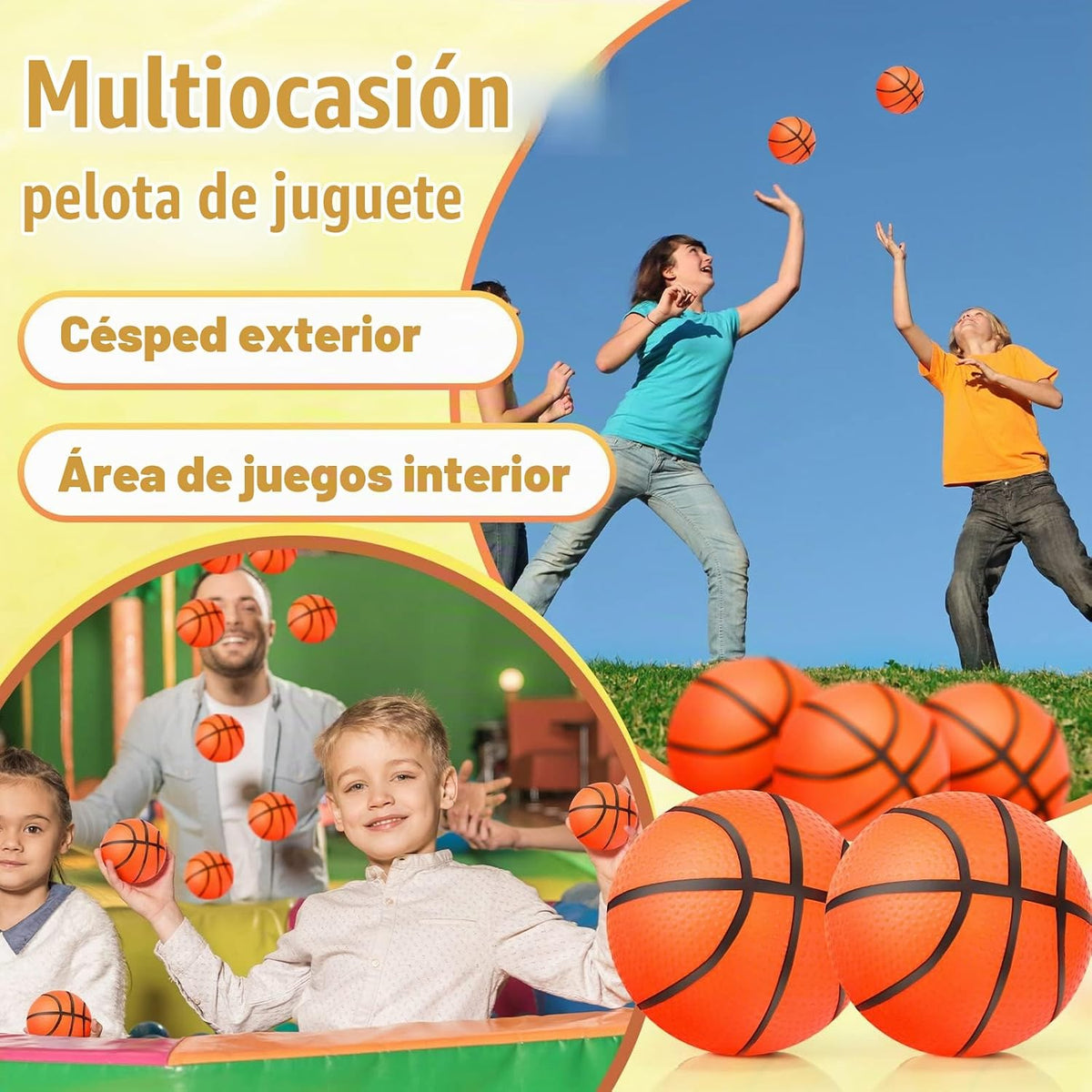 Civaner - 20 unidades de mini baloncesto de goma inflables para niñ...