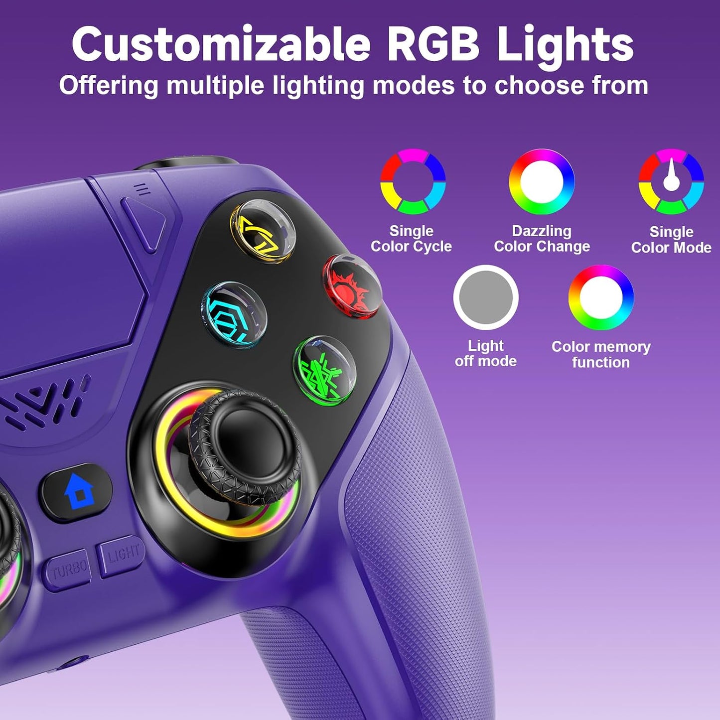 LENISUOLE Controlador inalámbrico para PS5\/PlayStation 5 y PC, mor...