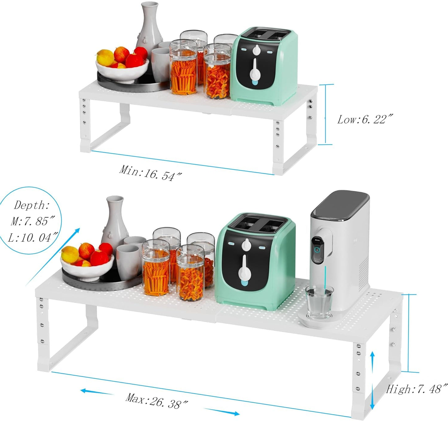 Wobmmi Estante Expandible para Especias de Cocina, Organizador de E...